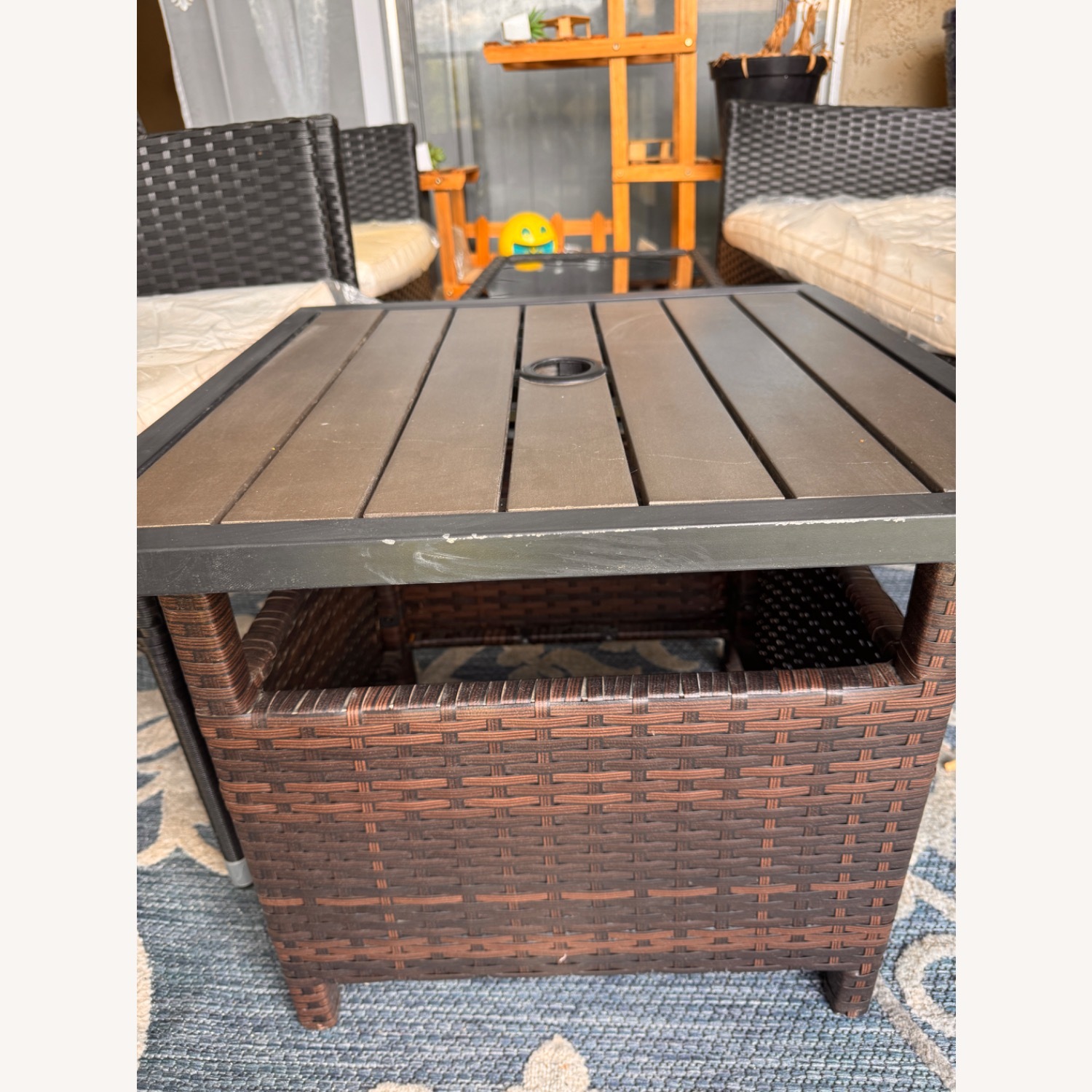 Outdoor Patio Set with LED Umbrella - image-5