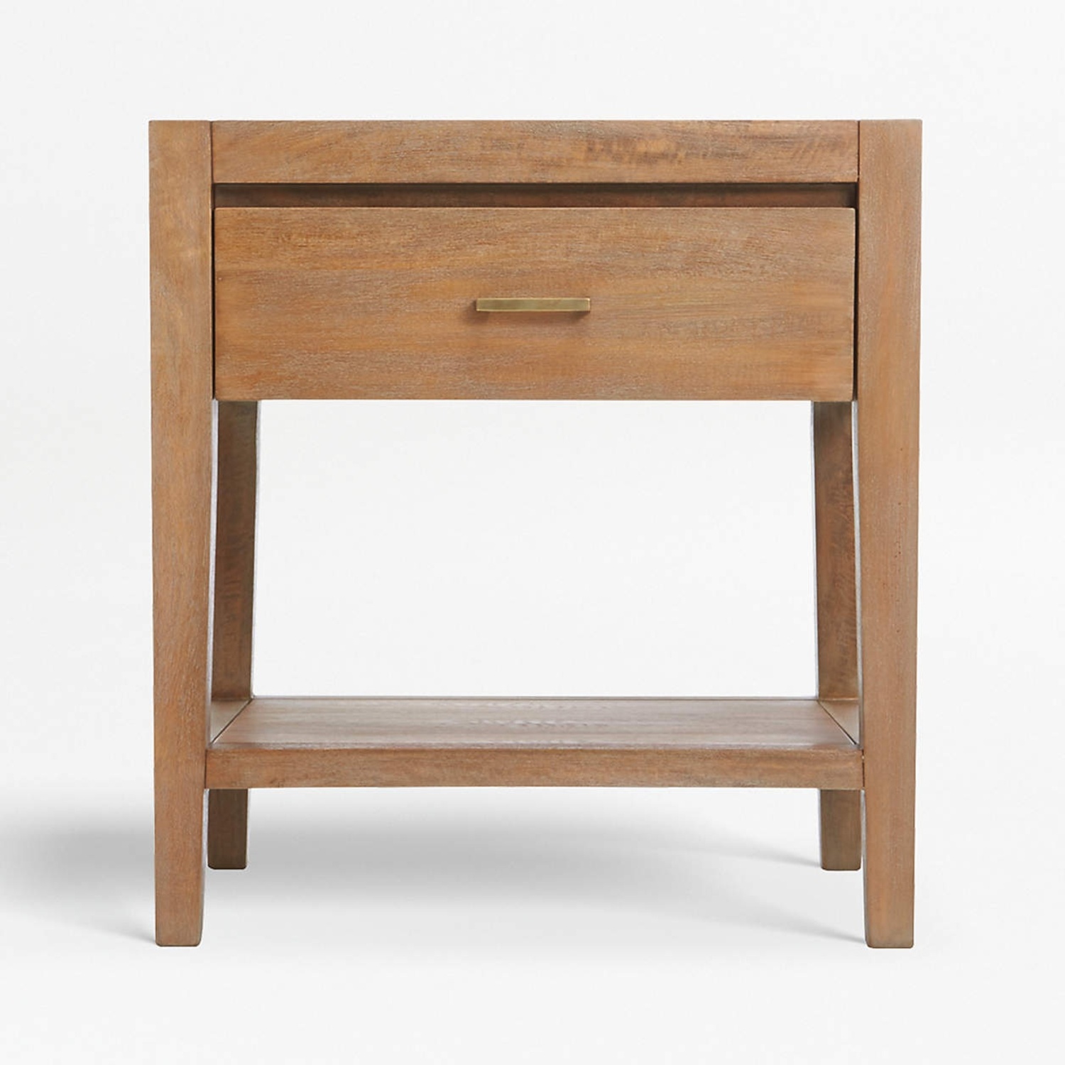 Crate & Barrel Dawson Light Brown Wood Nightstand - image-4