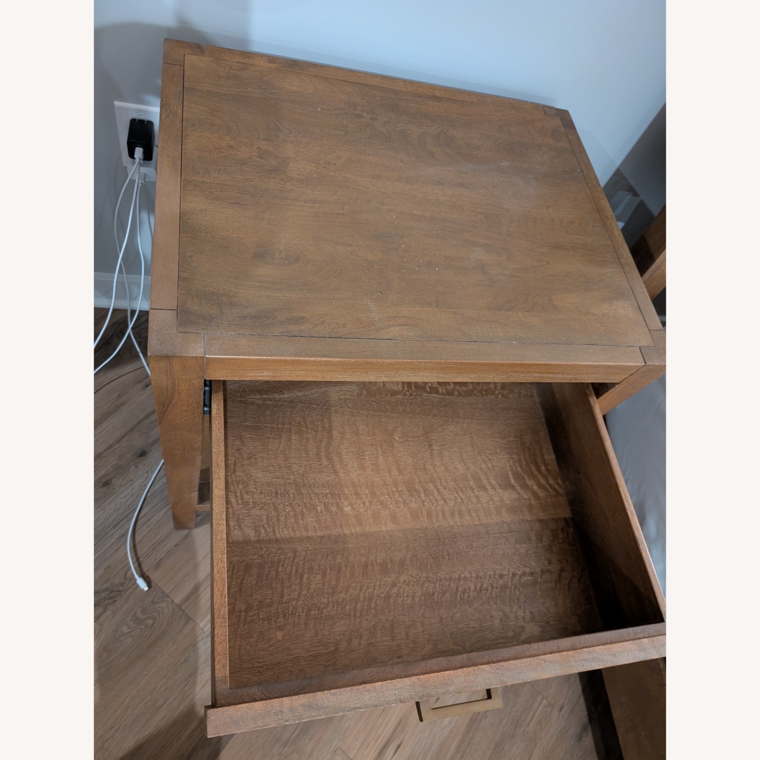 Crate & Barrel Dawson Light Brown Wood Nightstand - image-3