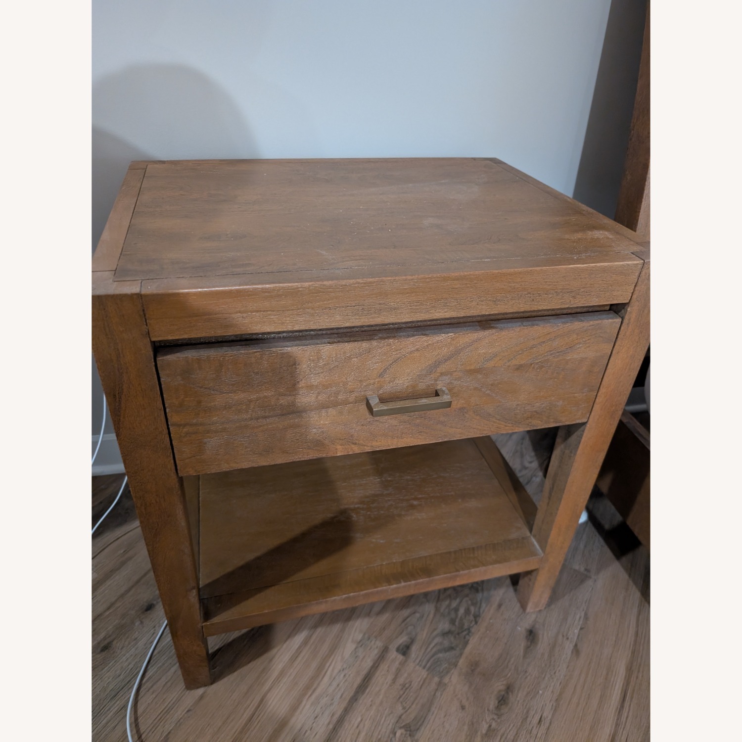 Crate & Barrel Dawson Light Brown Wood Nightstand - image-1