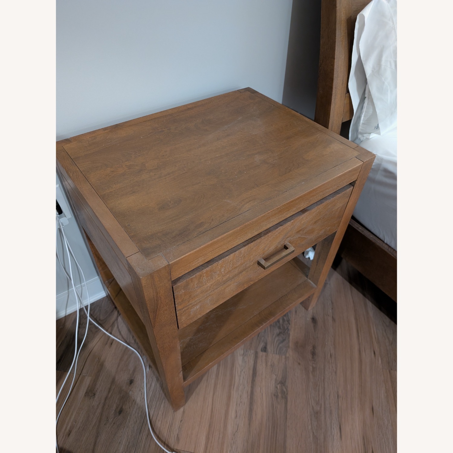 Crate & Barrel Dawson Light Brown Wood Nightstand - image-2