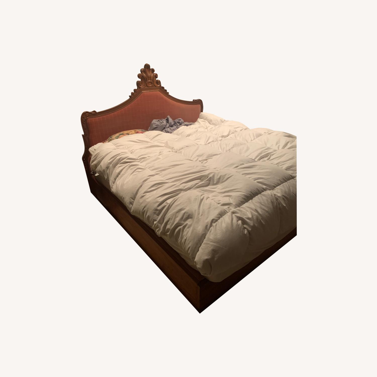 King Size Bed with Velvet Headboard - image-0