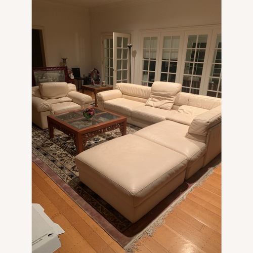 Used Mahjong Leather Sectional for sale on AptDeco