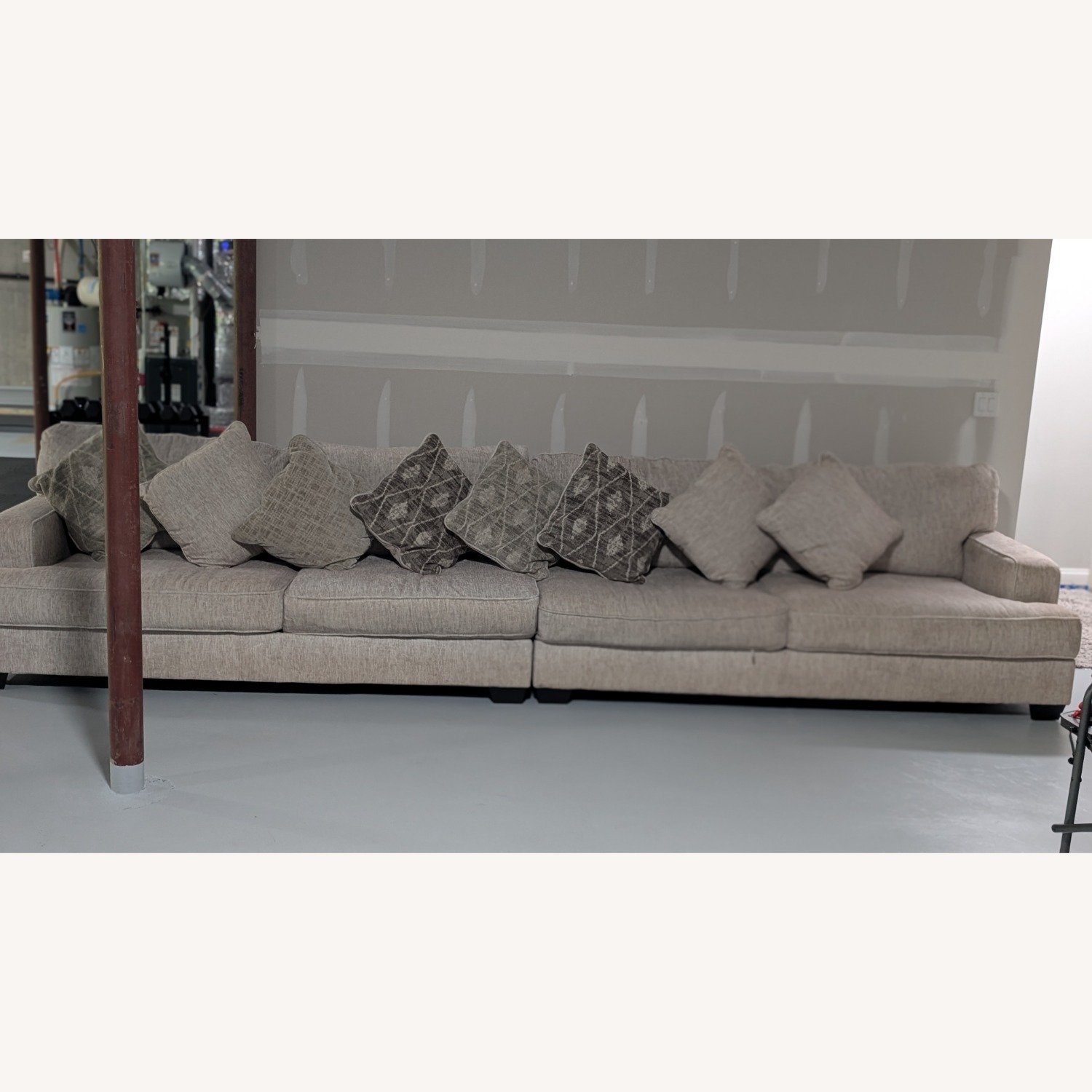 Raymour & Flanigan Copper Custom Sofa - image-1