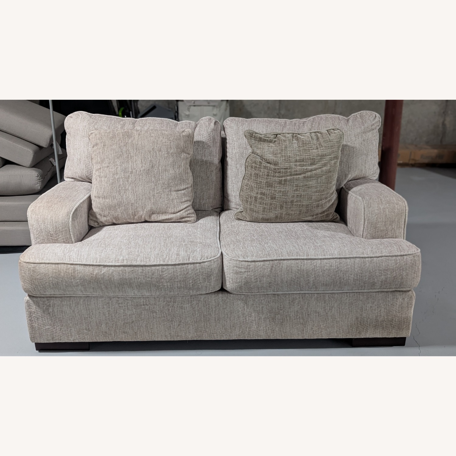 Raymour & Flanigan Copper Loveseat - image-1