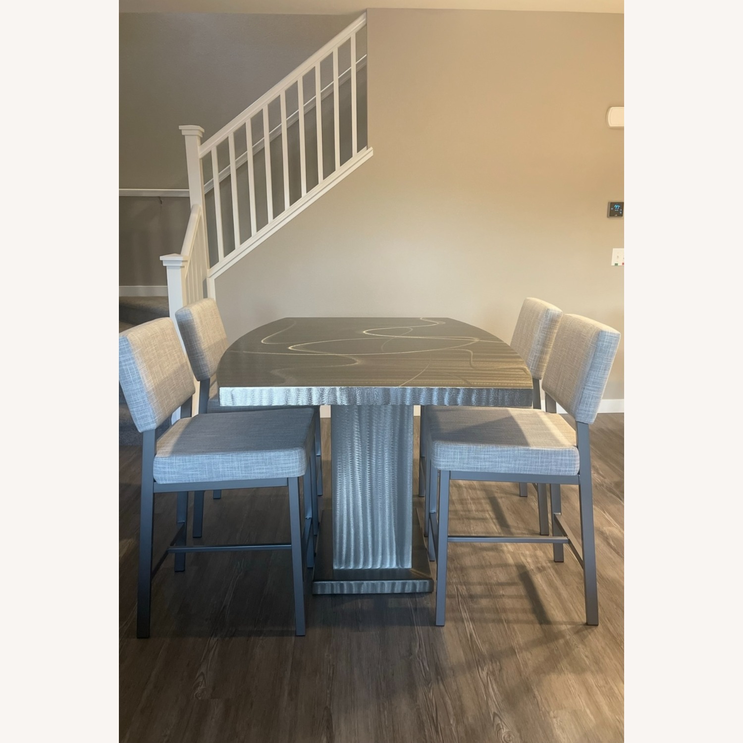 Metall Unique Steel Table and 6 Chairs - image-6