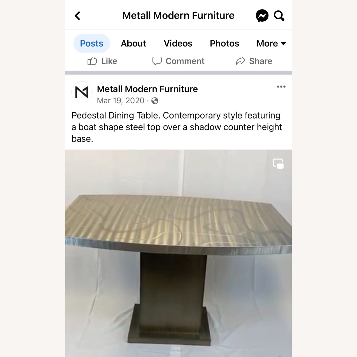 Metall Unique Steel Table and 6 Chairs - image-5