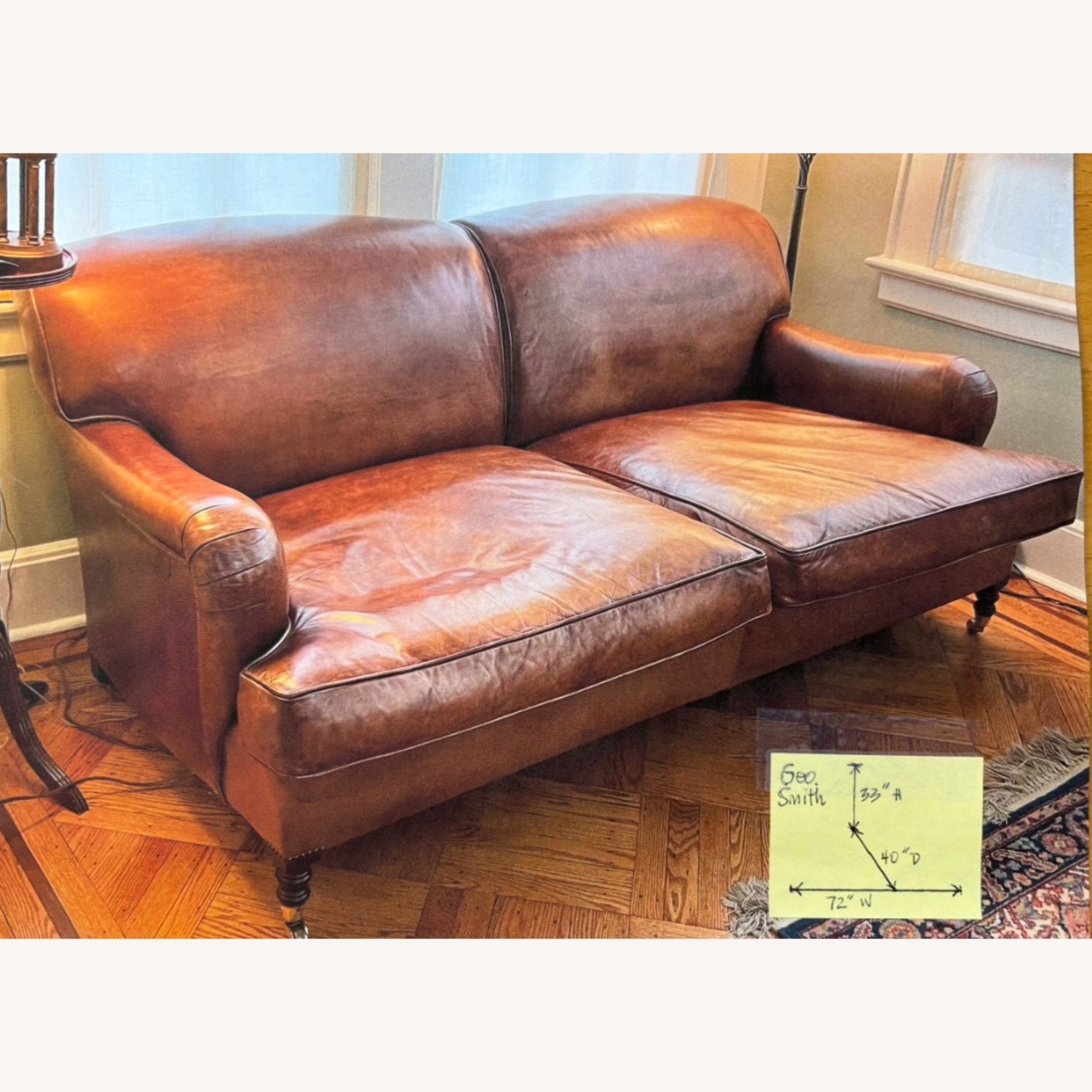 George Smith Brown Sofa - image-1
