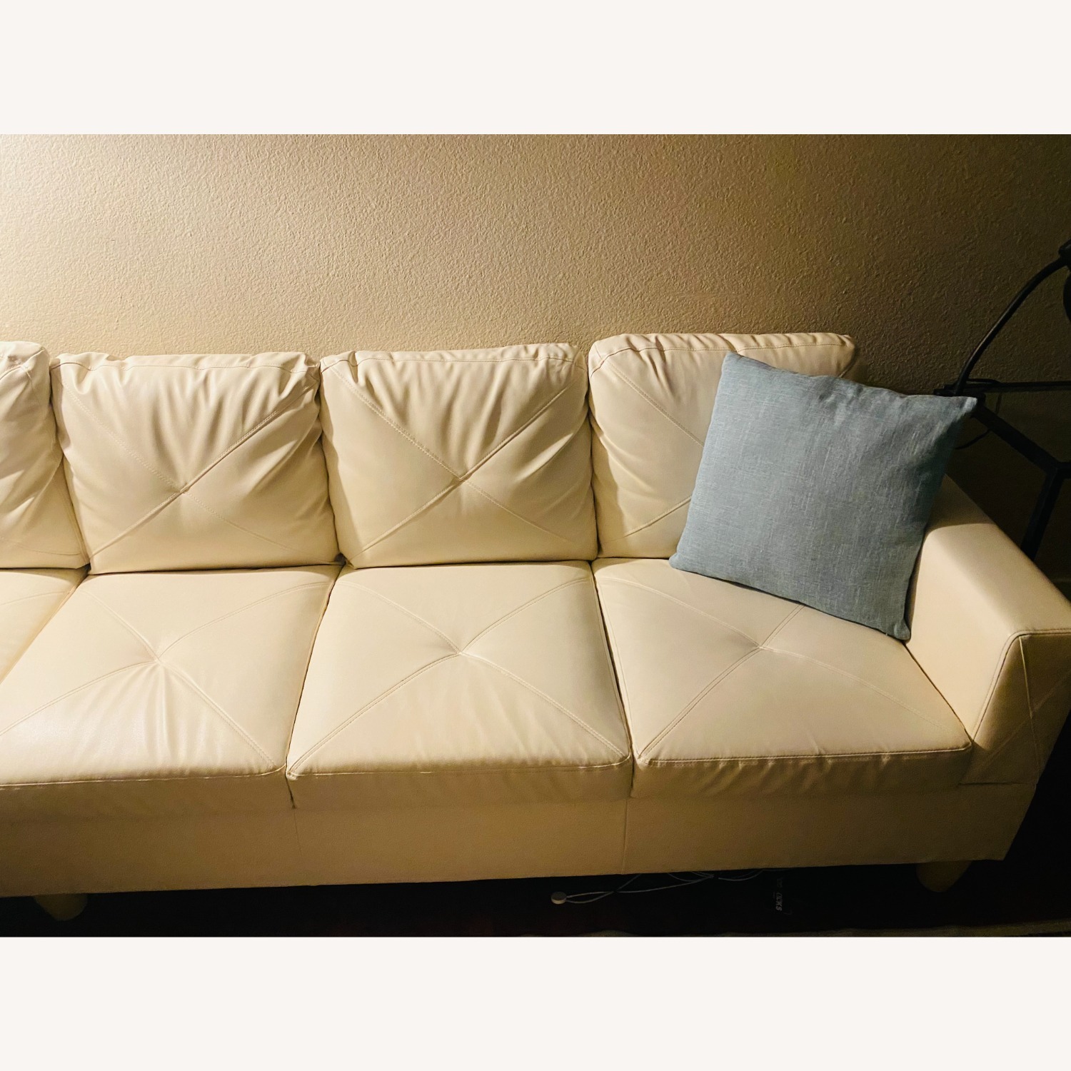 White Sectional W Storage Ottoman   - image-5