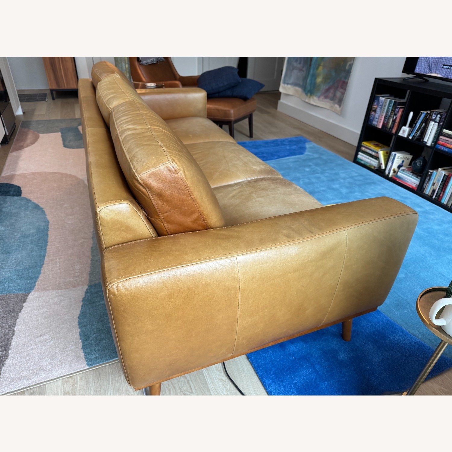 Macy's Leather Couch - image-6