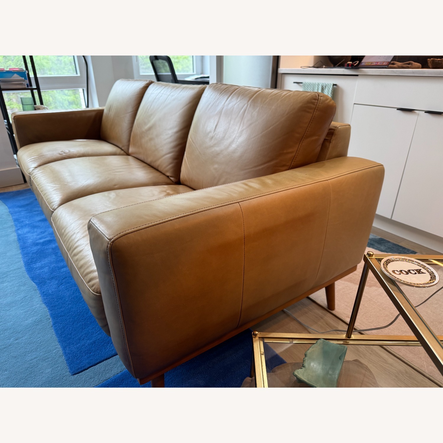 Macy's Leather Couch - image-4