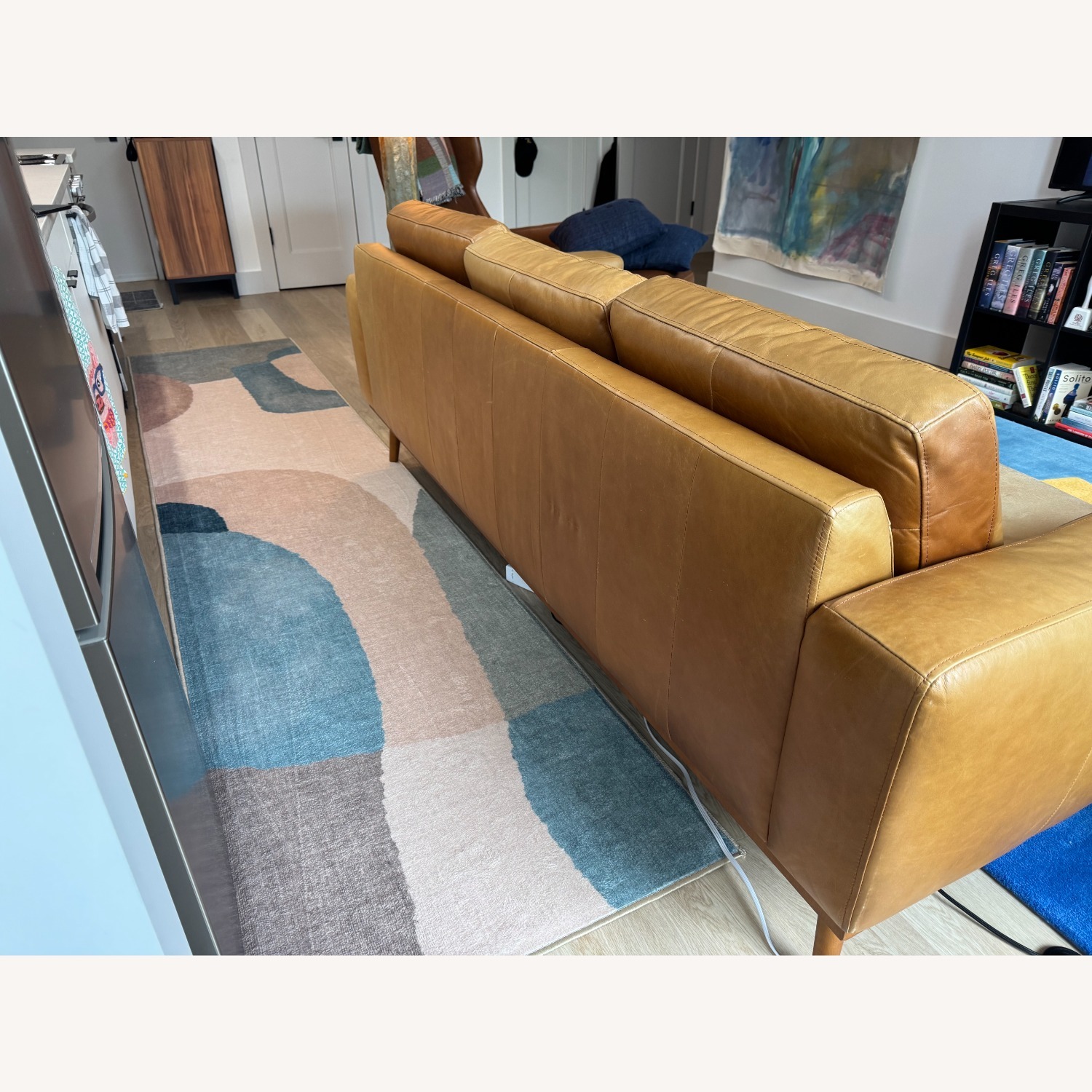 Macy's Leather Couch - image-7