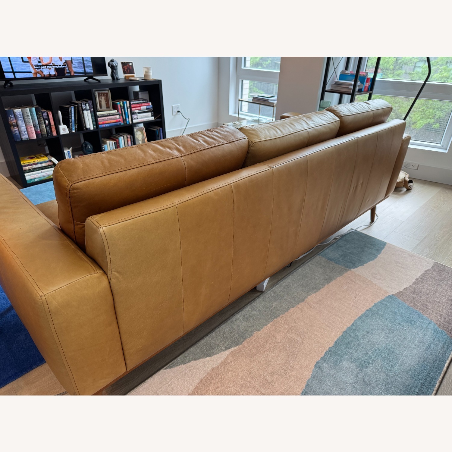 Macy's Leather Couch - image-5