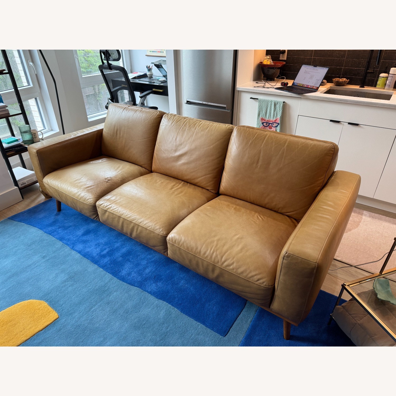 Macy's Leather Couch - image-2