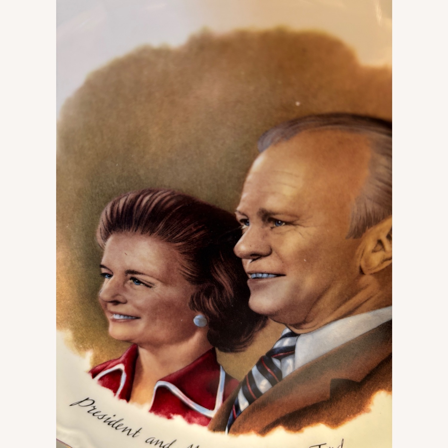 Vintage President and Mrs.Gerald R Ford Plate - image-2
