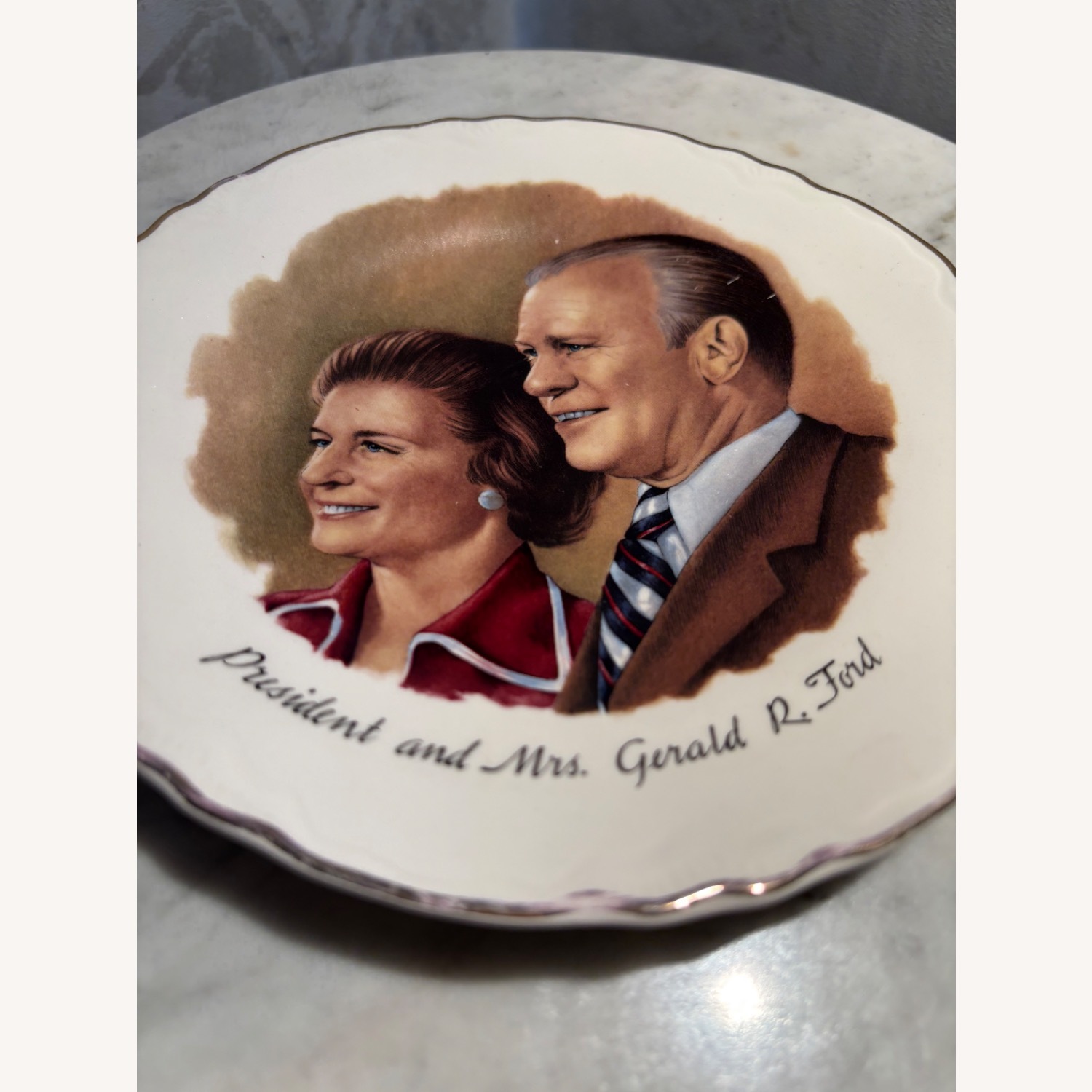 Vintage President and Mrs.Gerald R Ford Plate - image-3
