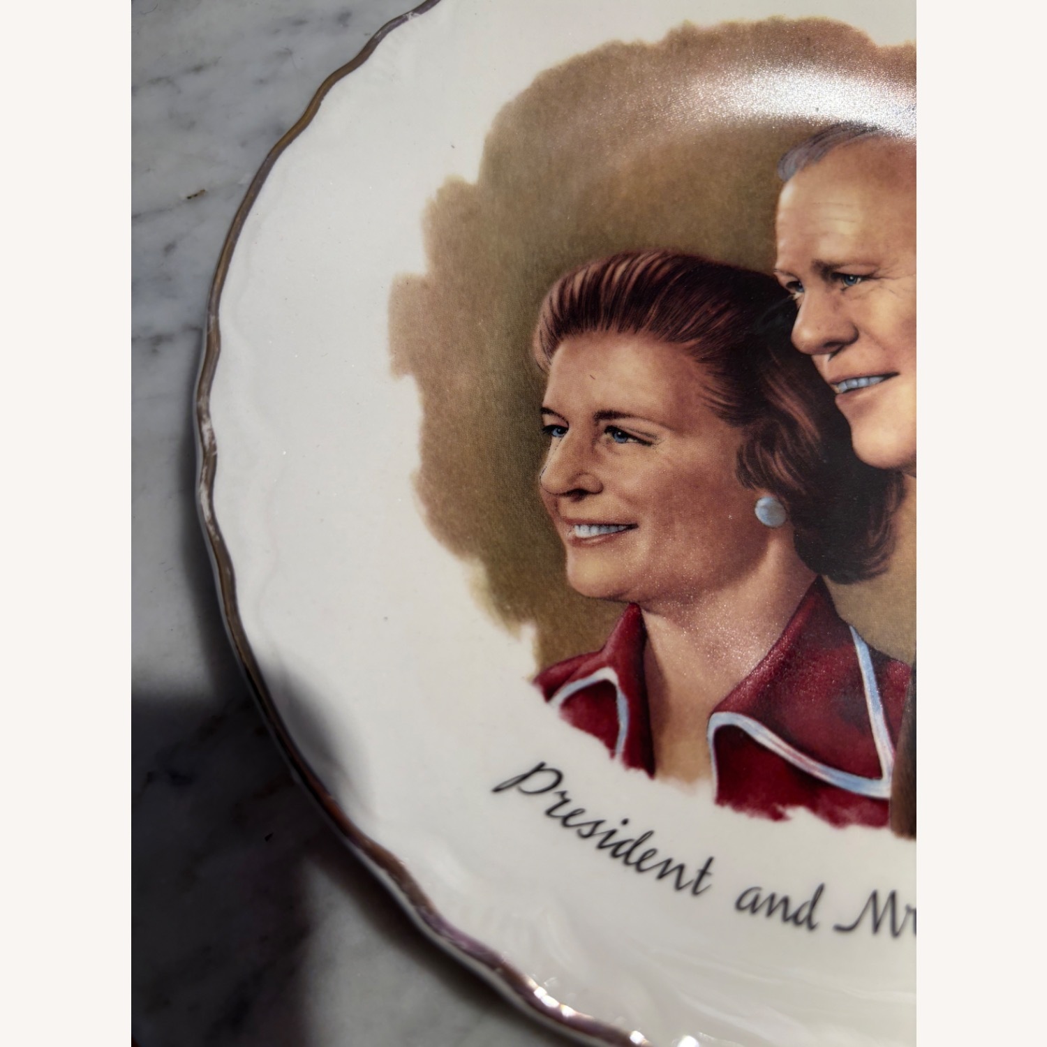 Vintage President and Mrs.Gerald R Ford Plate - image-4