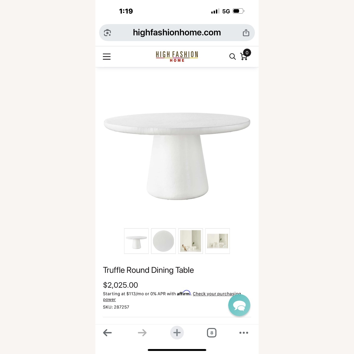 Round White Dining Table  - image-1