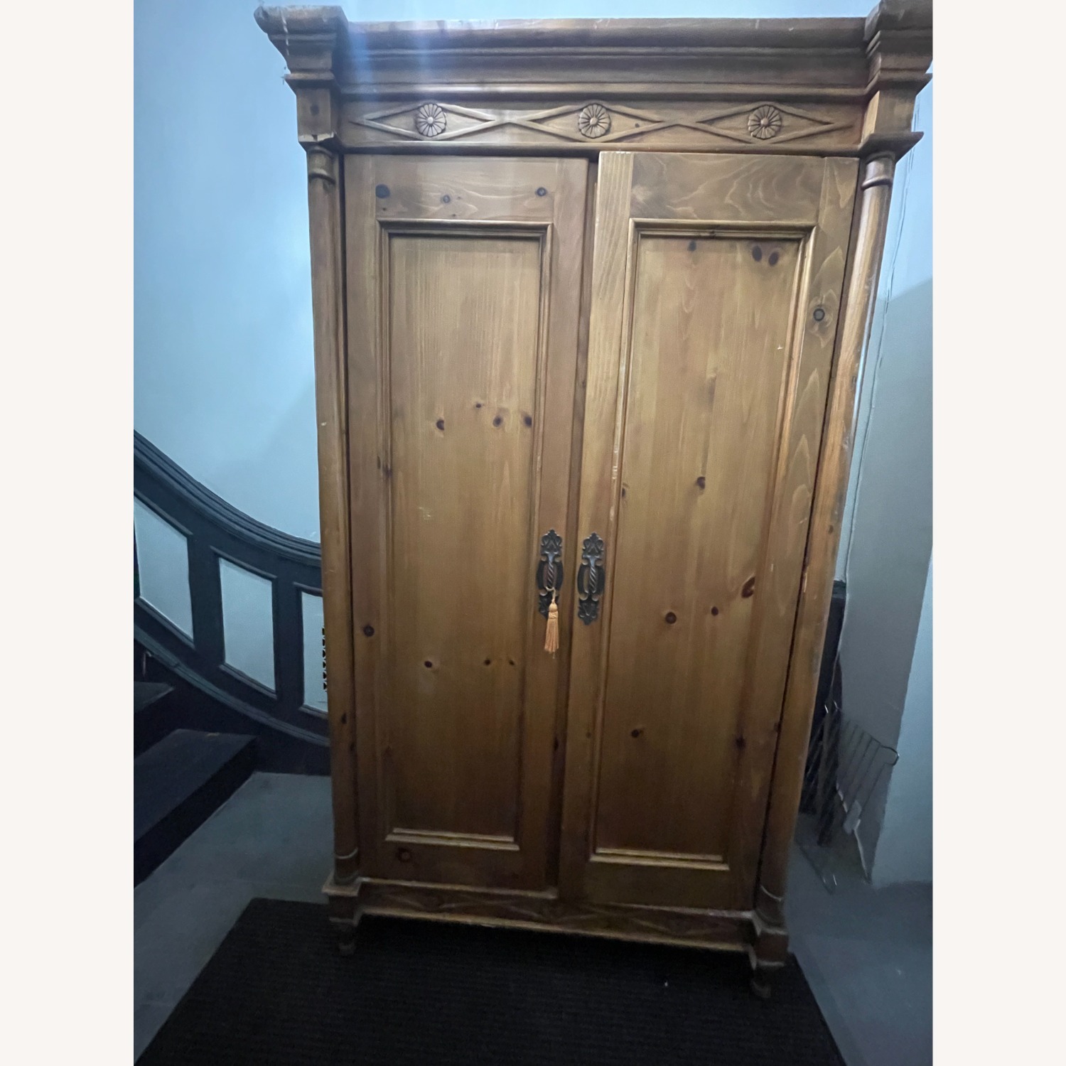 Solid Oak Armoire - image-4
