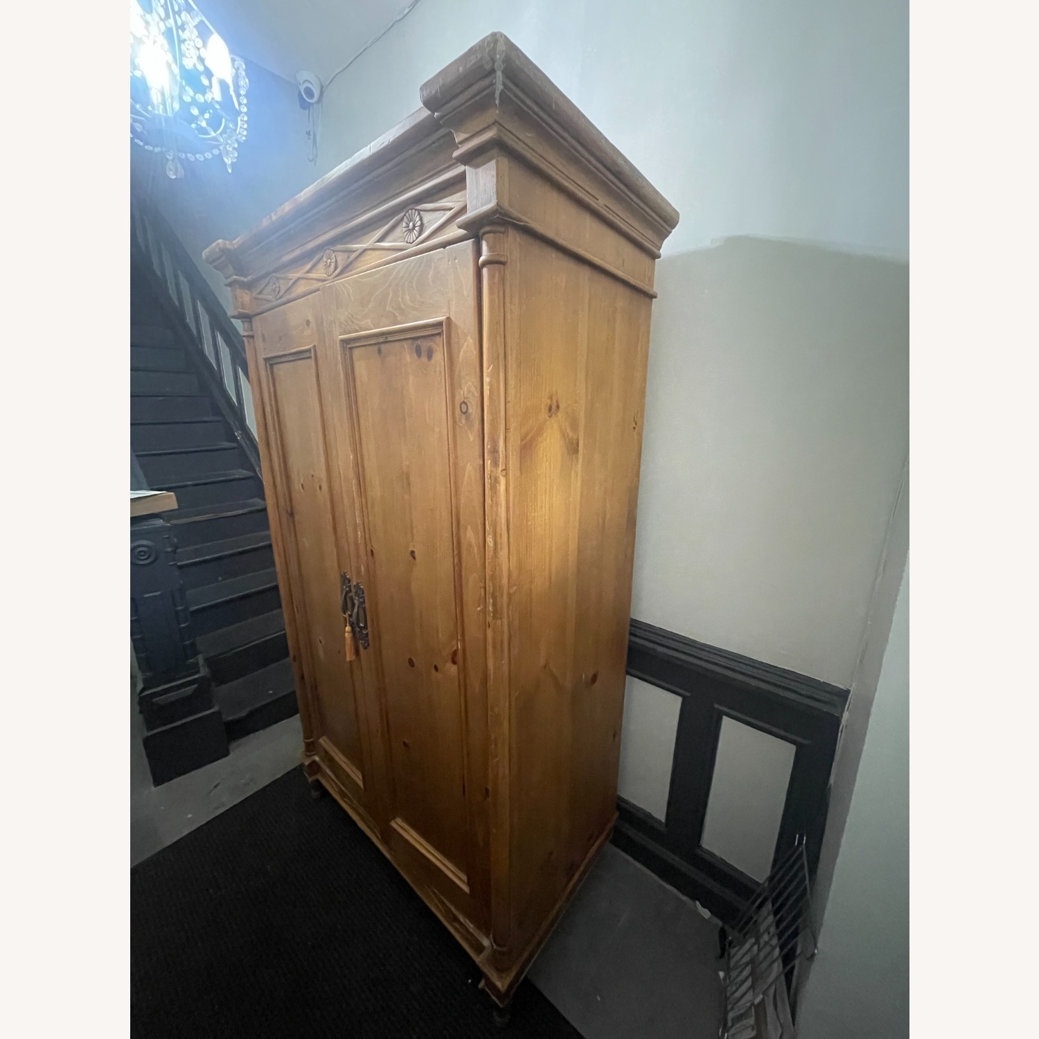 Solid Oak Armoire - image-3