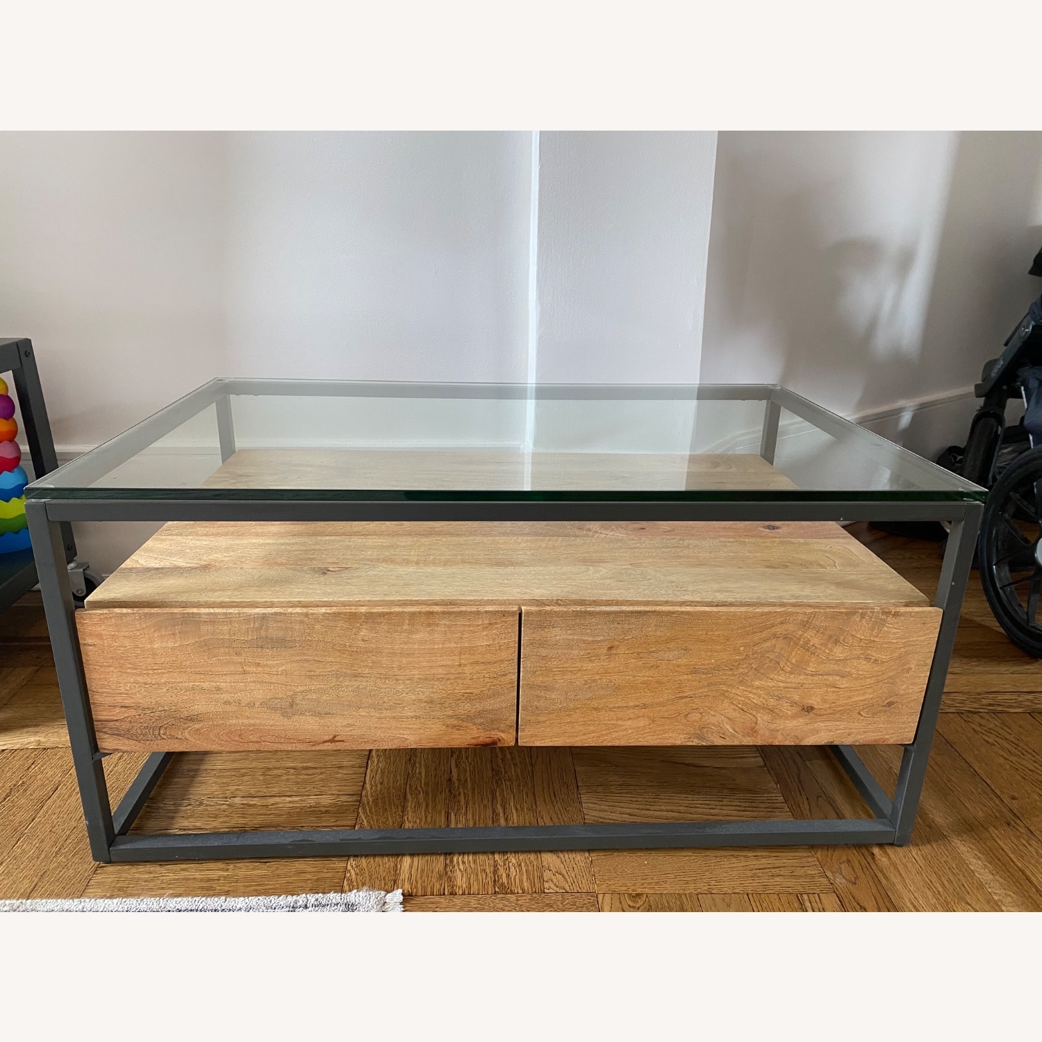 West Elm Box Frame Storage Coffee Table - image-1