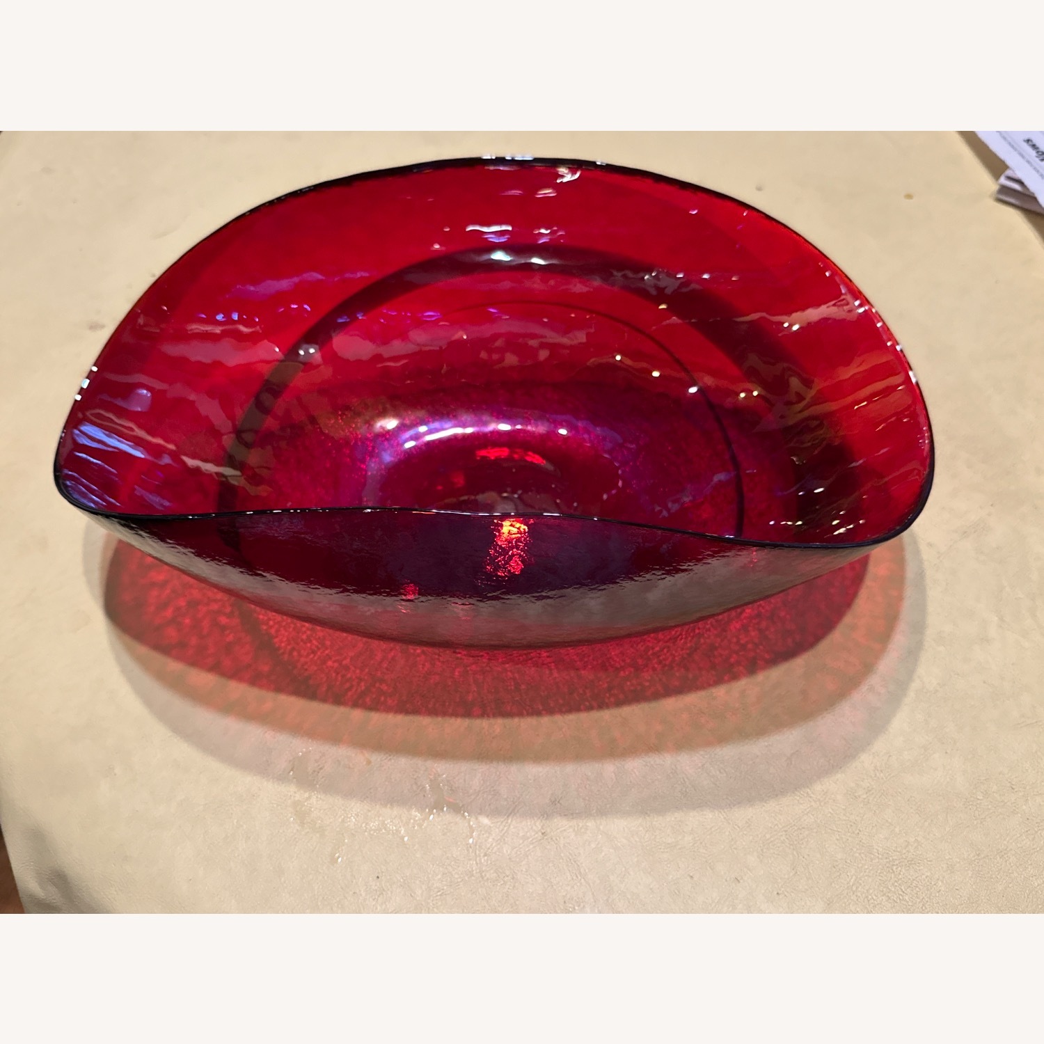 Crate and Barrel Red Decorative Bowl  - image-3