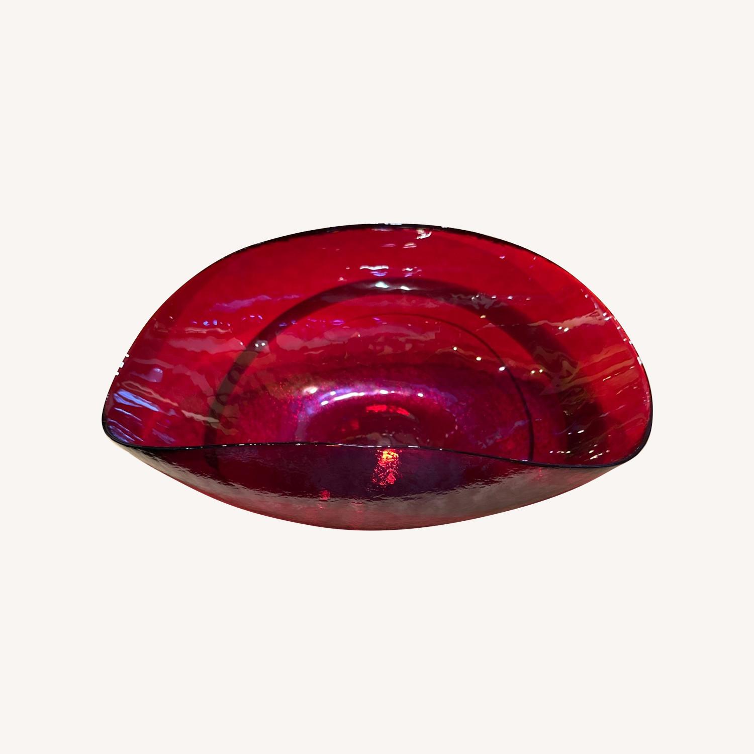 Crate and Barrel Red Decorative Bowl  - image-0
