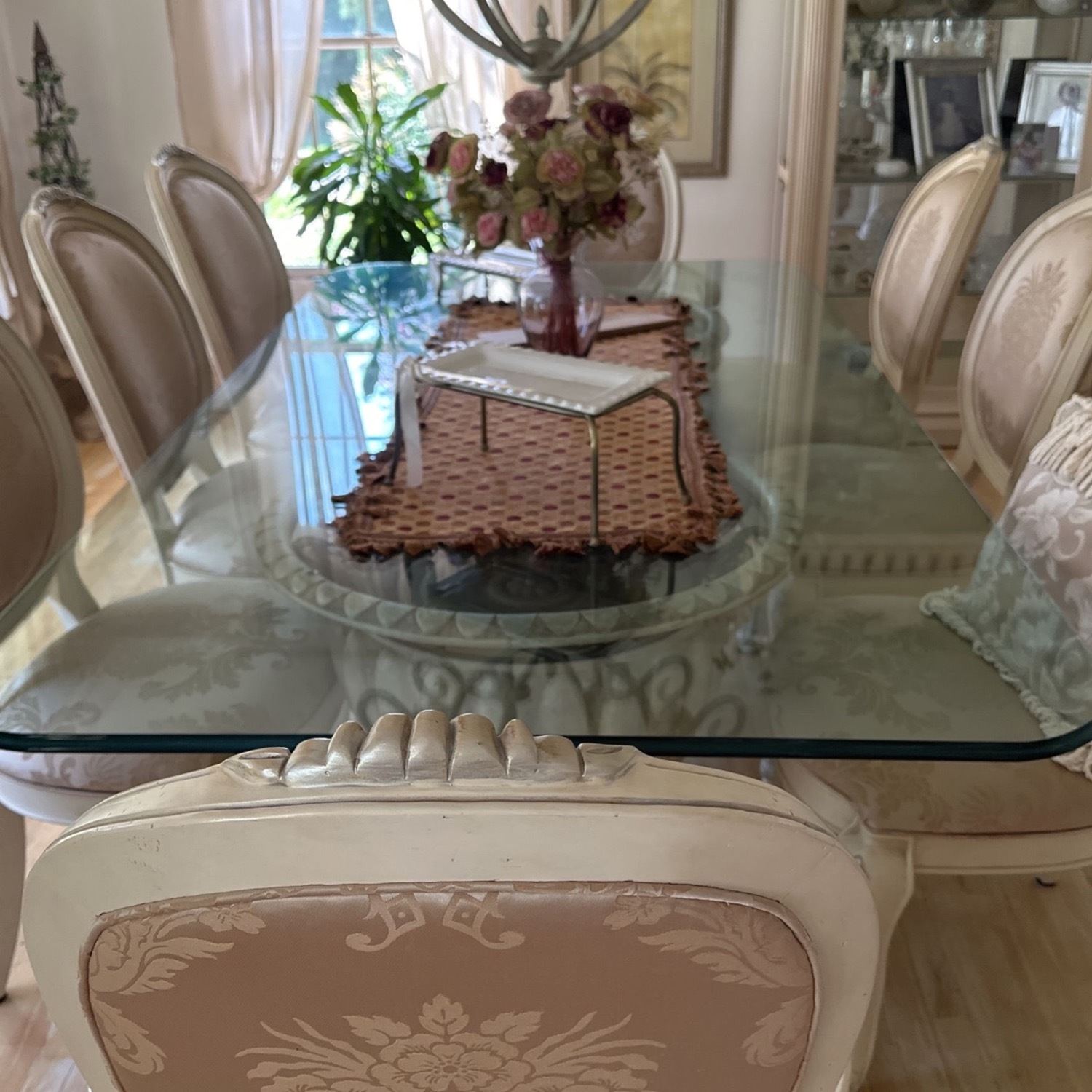 Henredon Dining Table with Glass Top - image-2