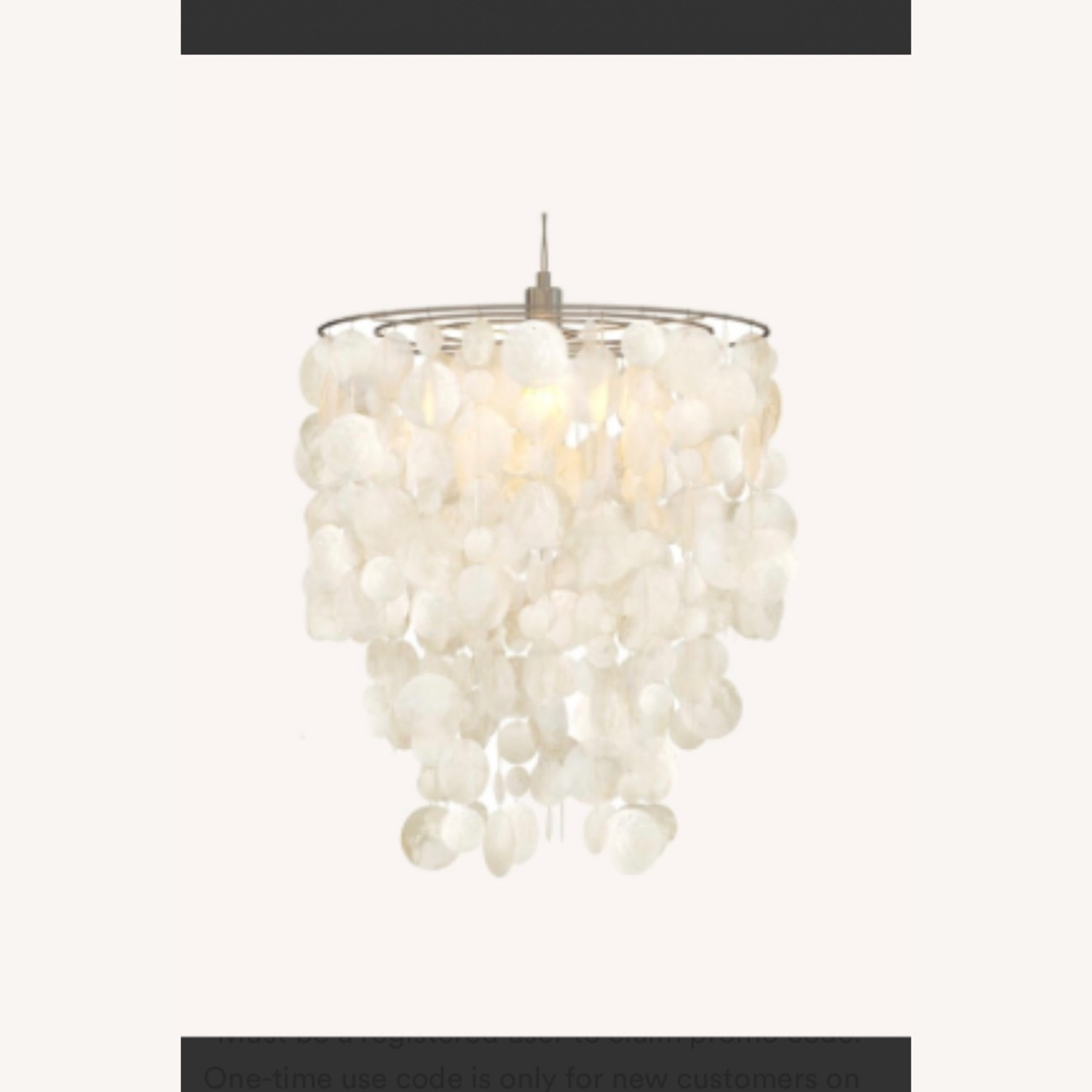 West Elm Capiz Round Chandelier - image-1
