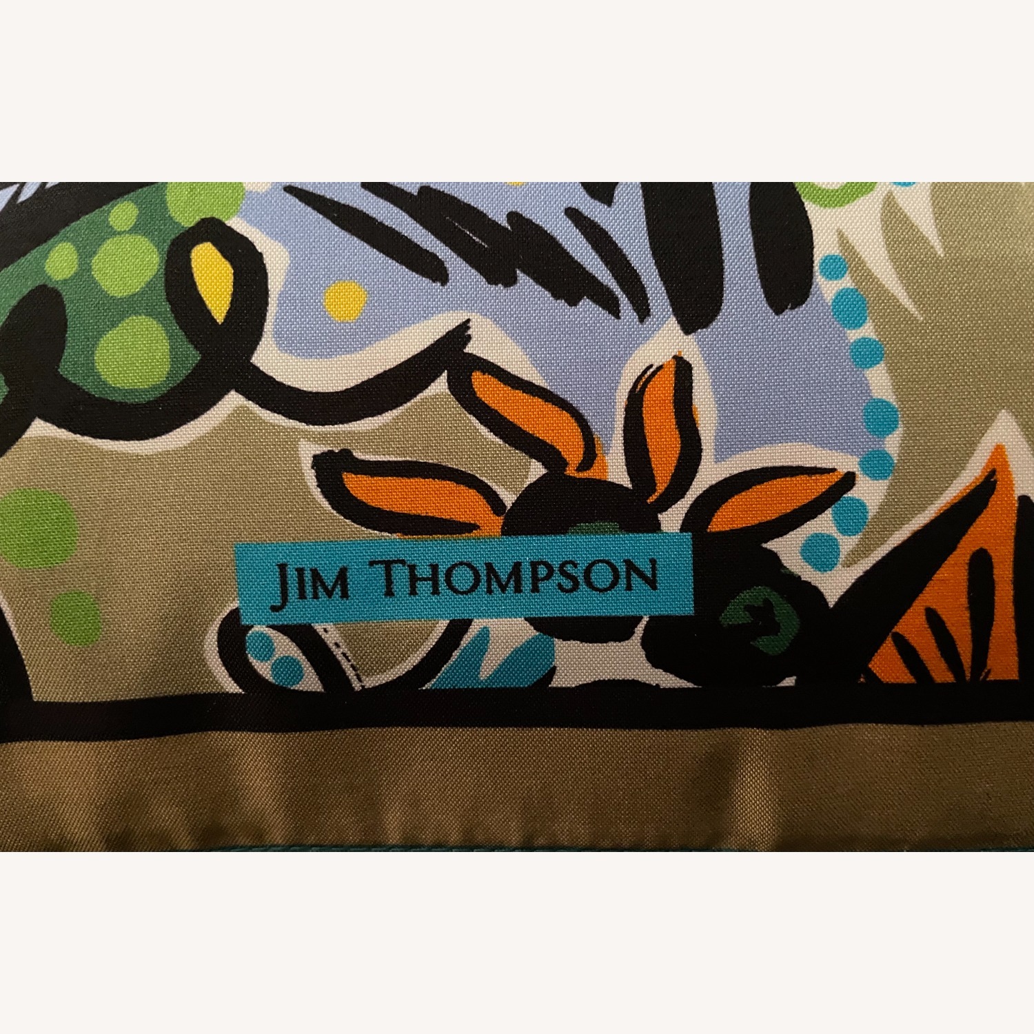 Set 0f 2 16" Square Silk Pillow Covers - image-1