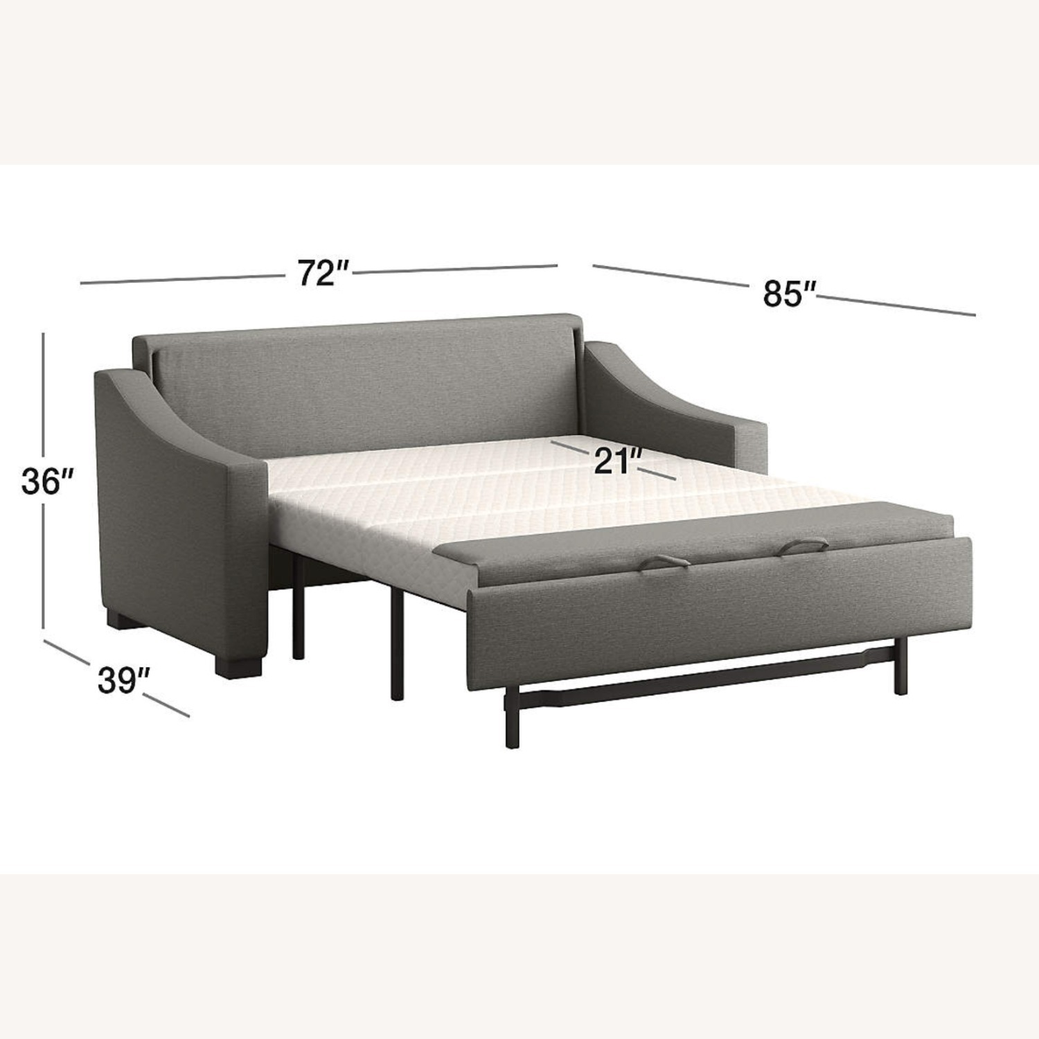 Crate & Barrel Fuller Sleeper Sofa - image-5