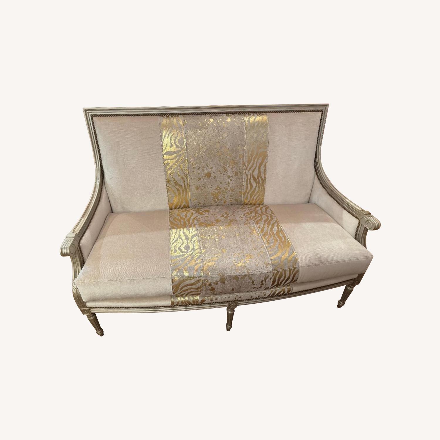 Neiman Marcus Massoud Geovanna Colorblock Lovesets Sofa - image-0