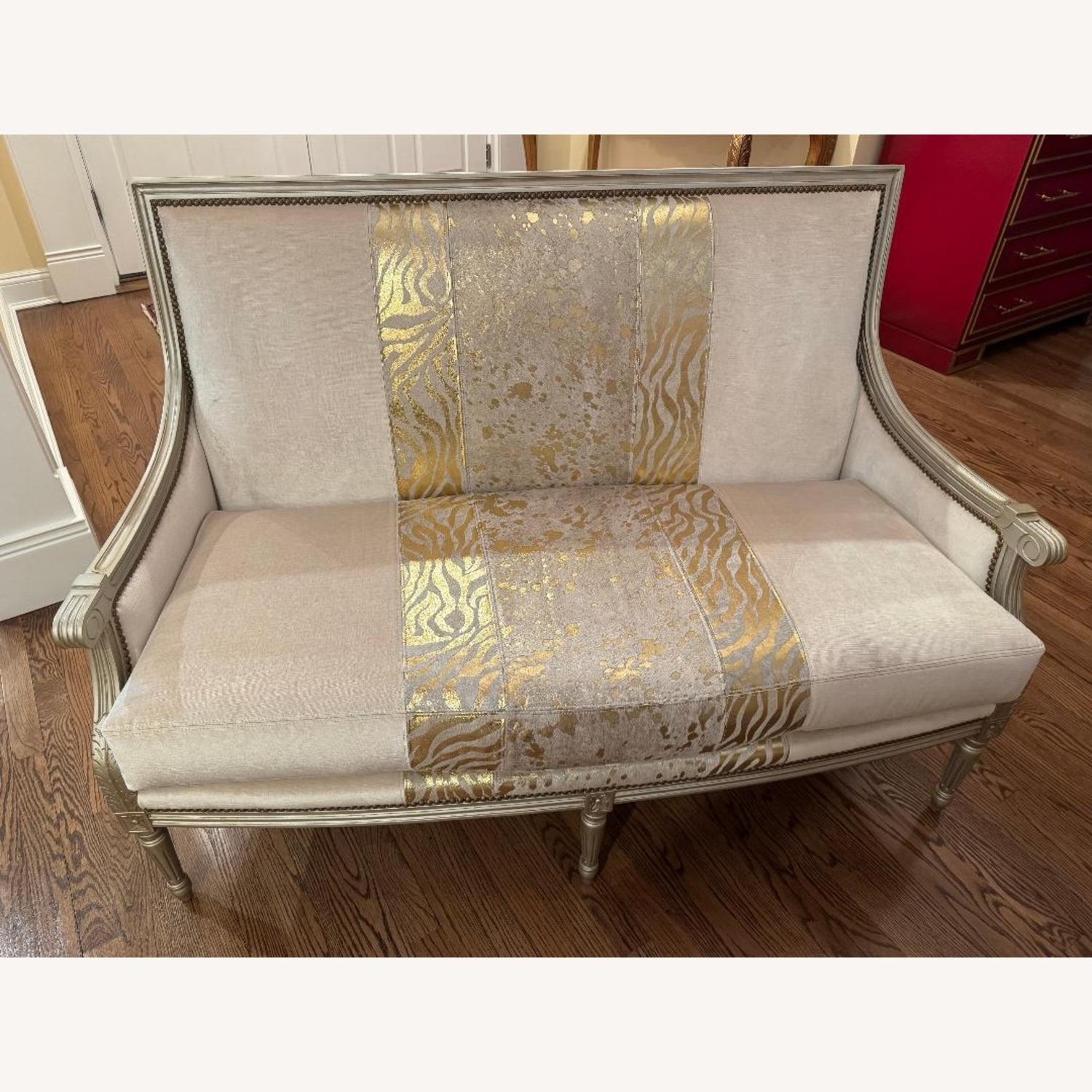 Neiman Marcus Massoud Geovanna Colorblock Lovesets Sofa - image-1