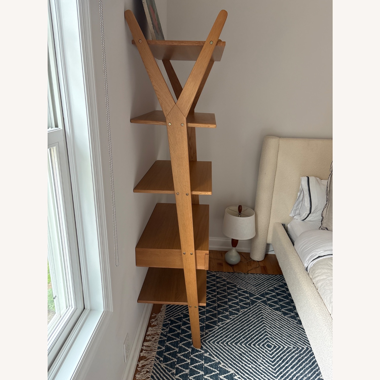 Article Oak Bookcase With Drawer - image-2