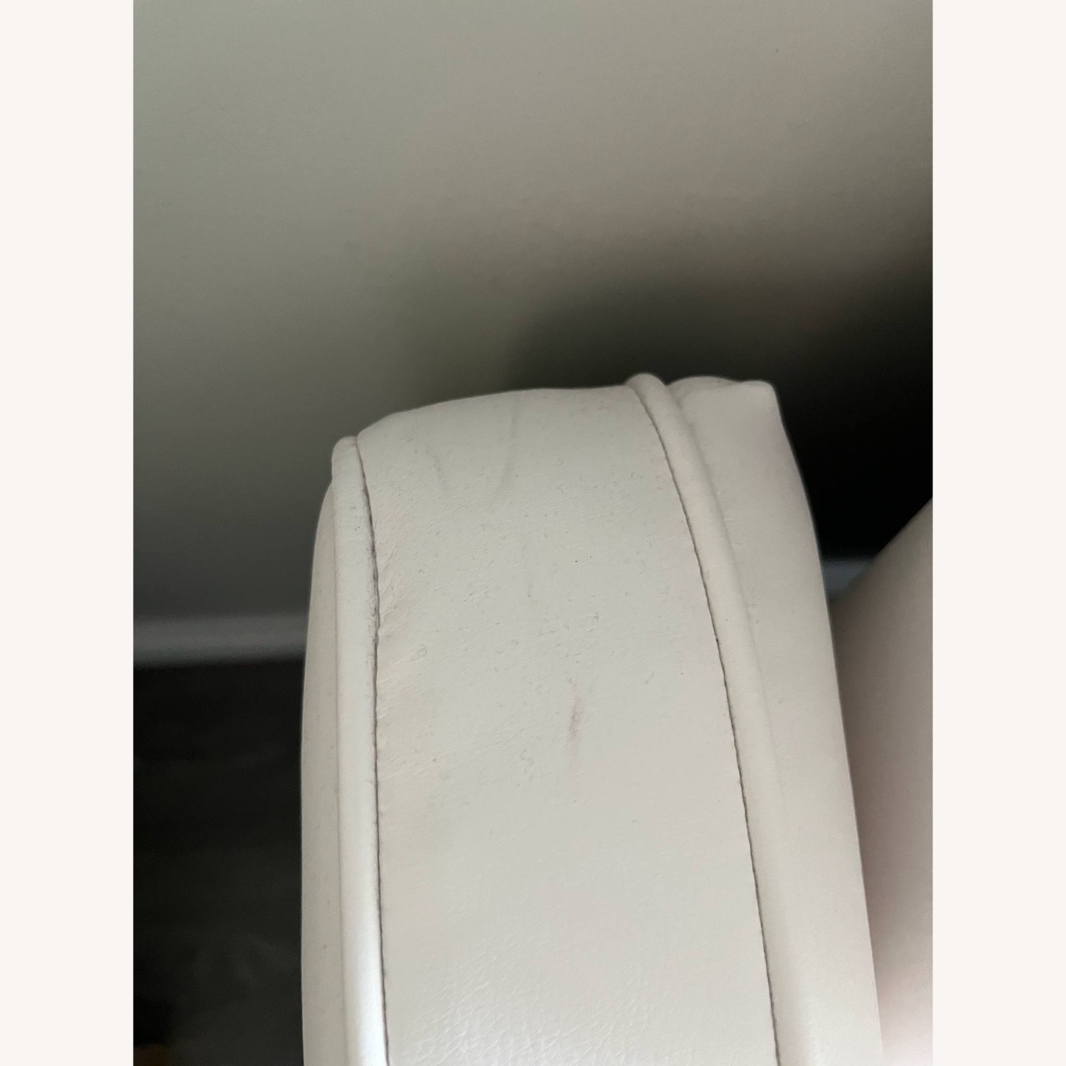 Wayfair Seylow White Faux Leather Sleeper Sofa - image-4