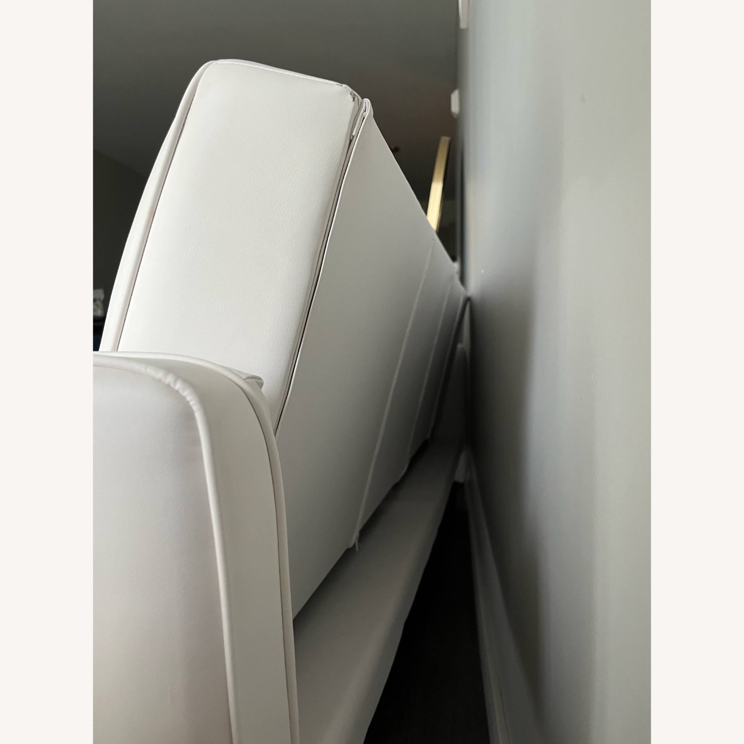 Wayfair Seylow White Faux Leather Sleeper Sofa - image-6