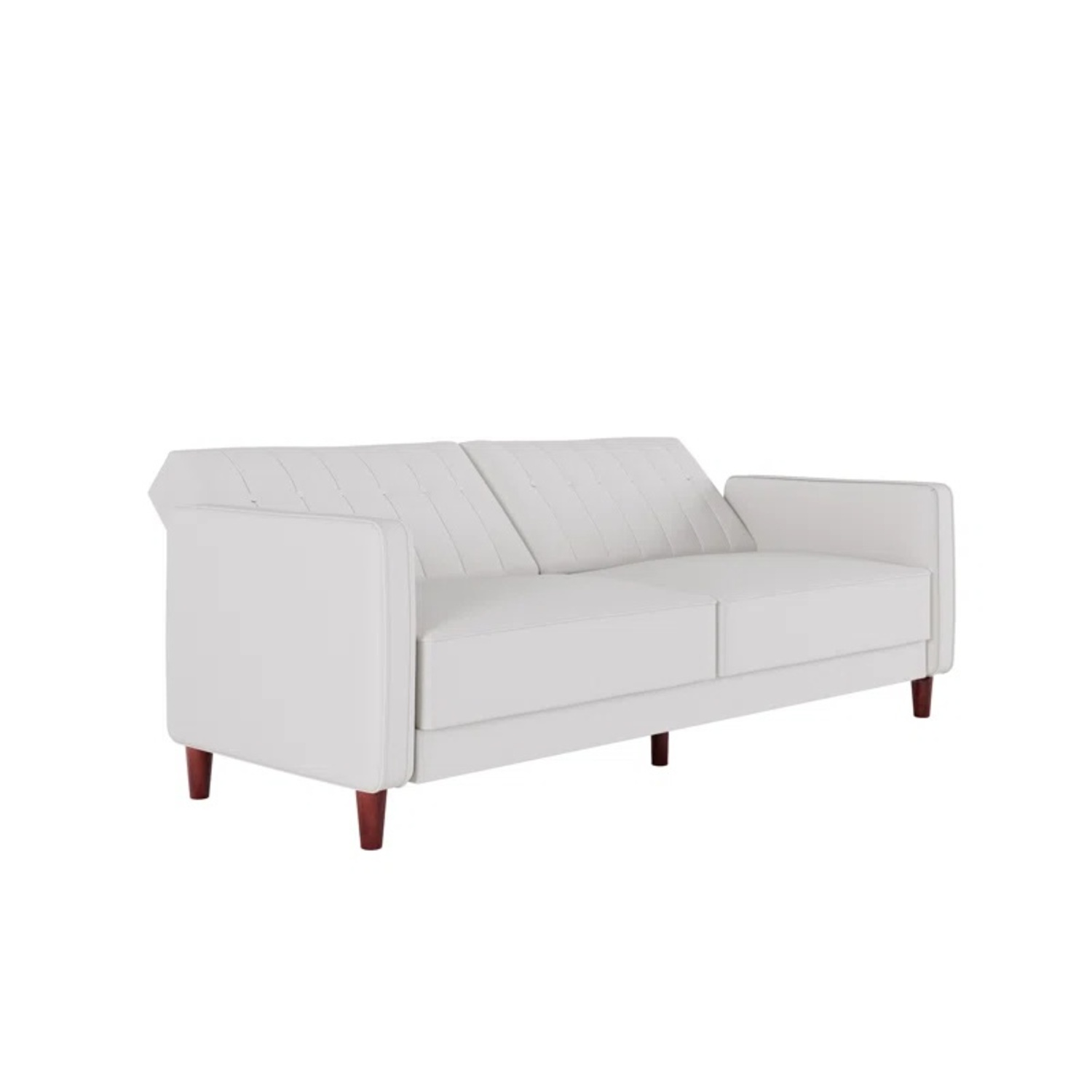 Wayfair Seylow White Faux Leather Sleeper Sofa - image-9
