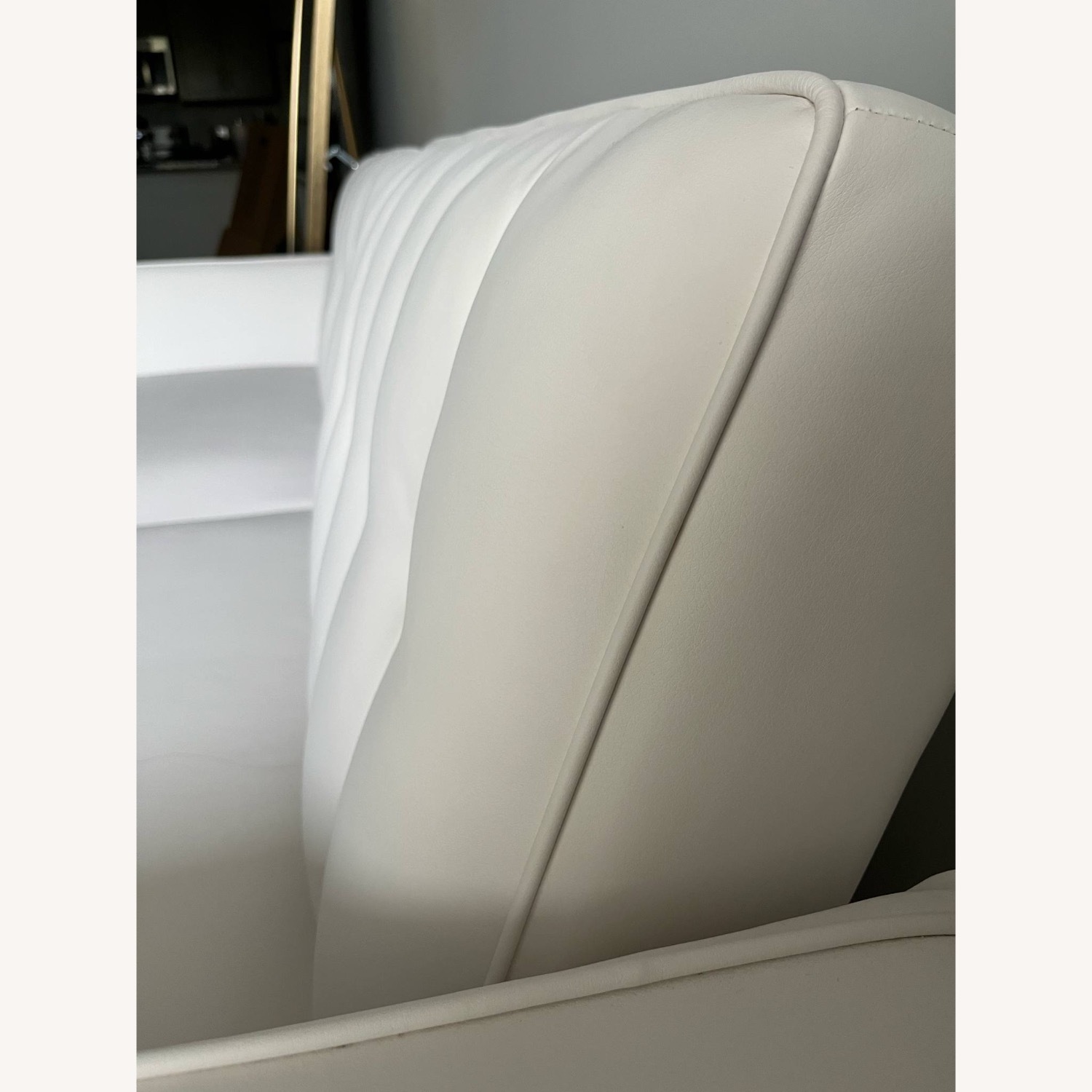 Wayfair Seylow White Faux Leather Sleeper Sofa - image-7