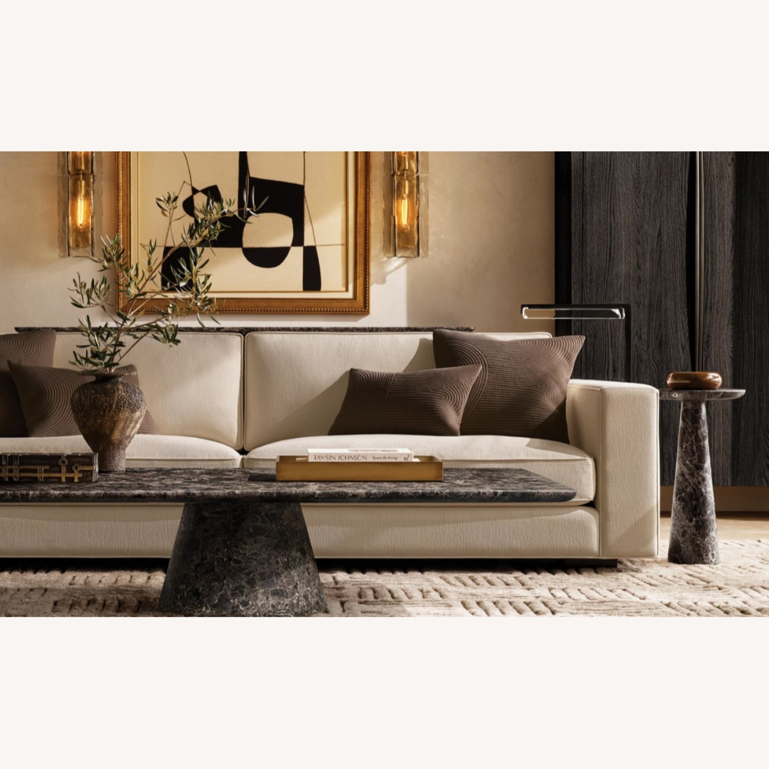 Restoration Hardware Maddox Beige Sofa - image-1