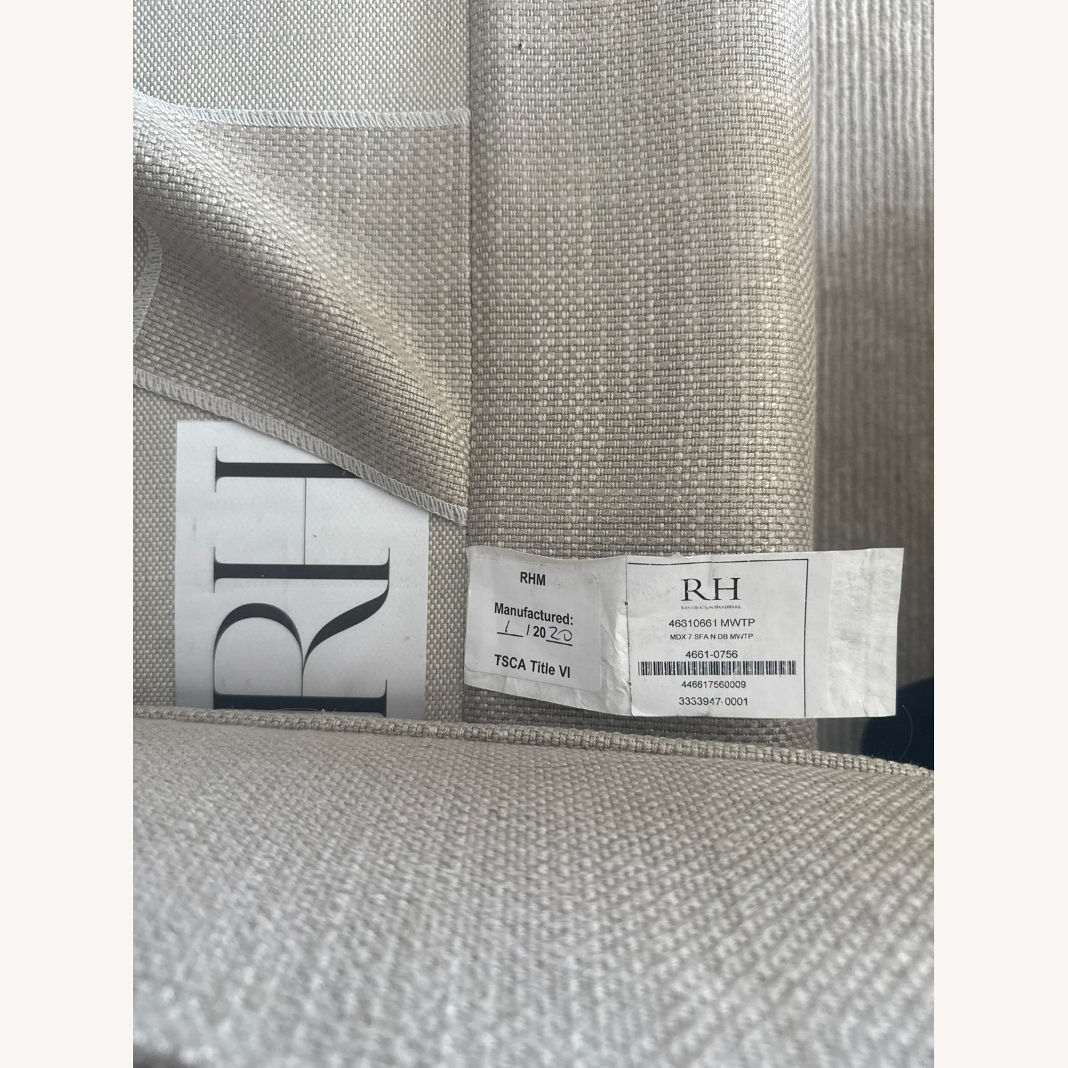 Restoration Hardware Maddox Beige Sofa - image-3