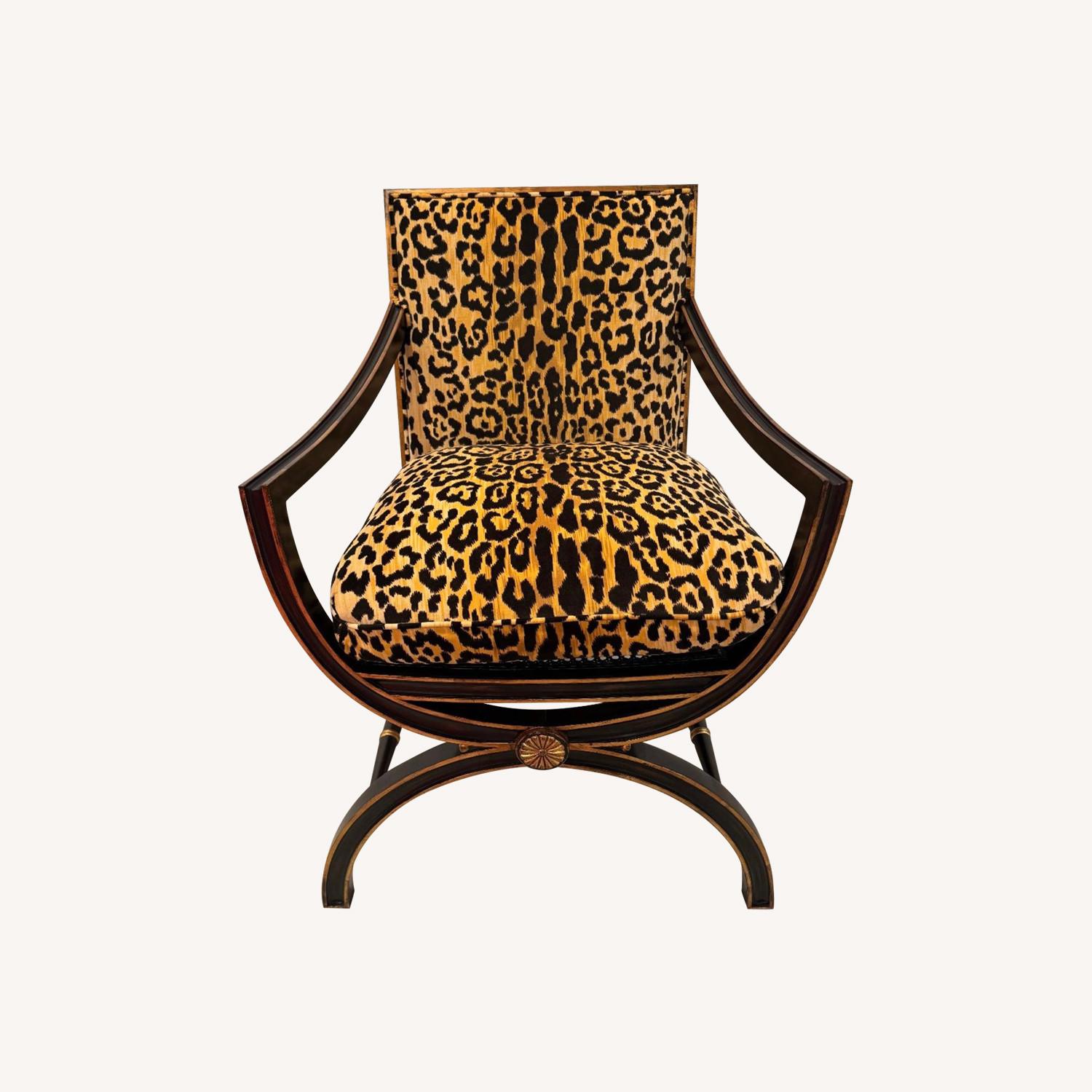 John Richard Macayla Mirrored Leopard Armchair - image-0
