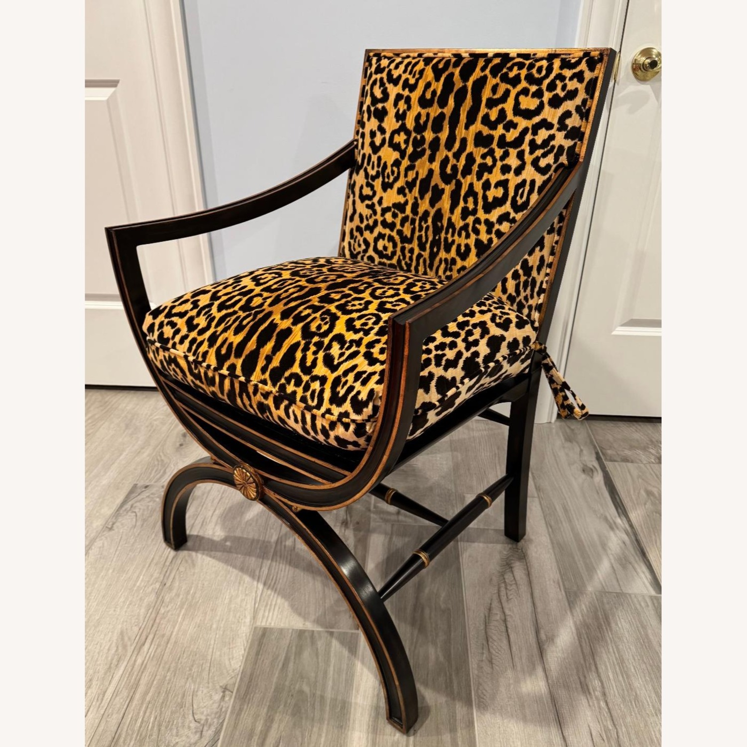 John Richard Macayla Mirrored Leopard Armchair - image-2