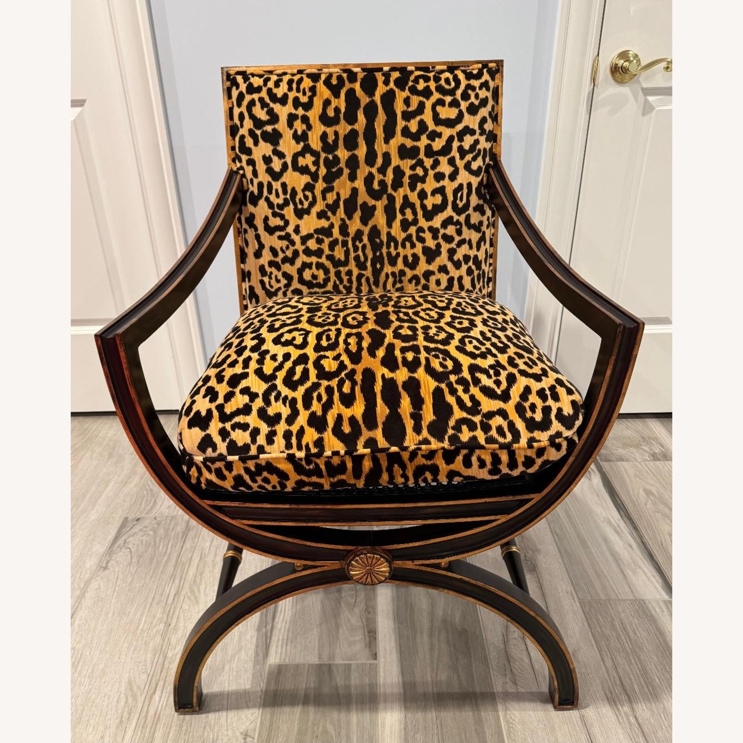 John Richard Macayla Mirrored Leopard Armchair - image-1