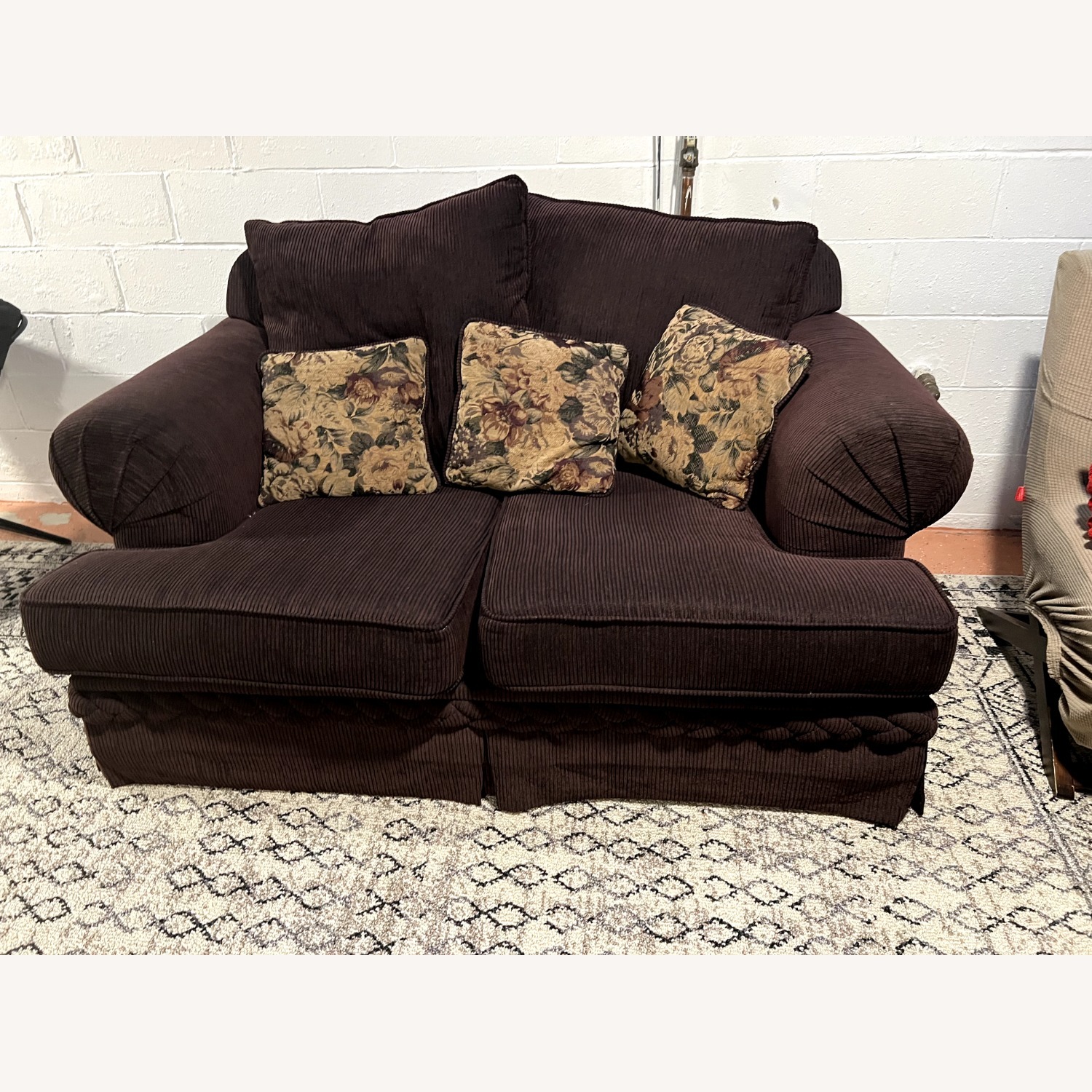 Brown Loveseat - image-1