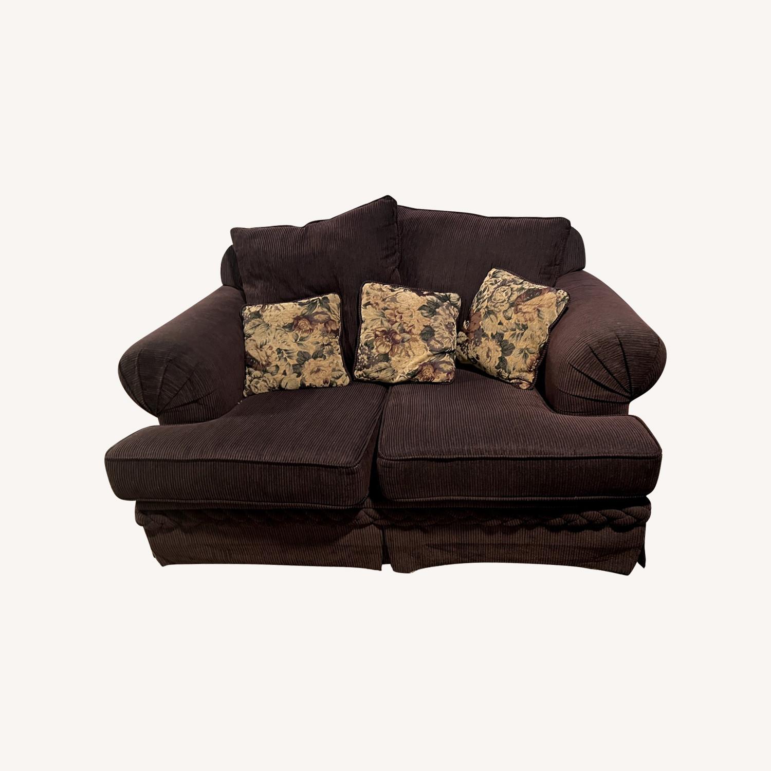 Brown Loveseat - image-0