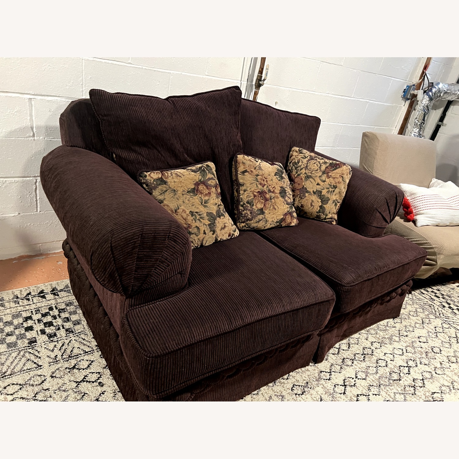Brown Loveseat - image-3
