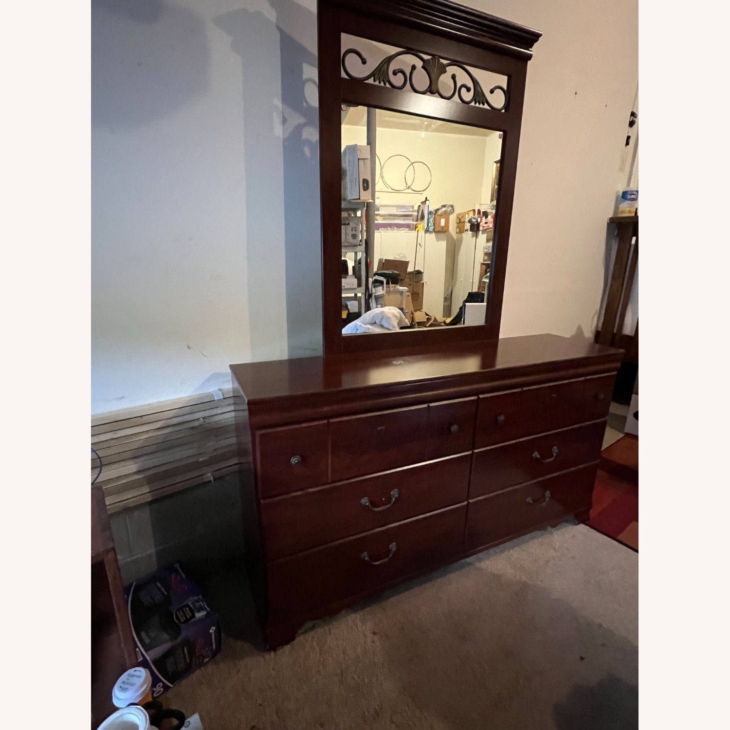 Alisdair Mahogany Dresser with Mirror - image-1