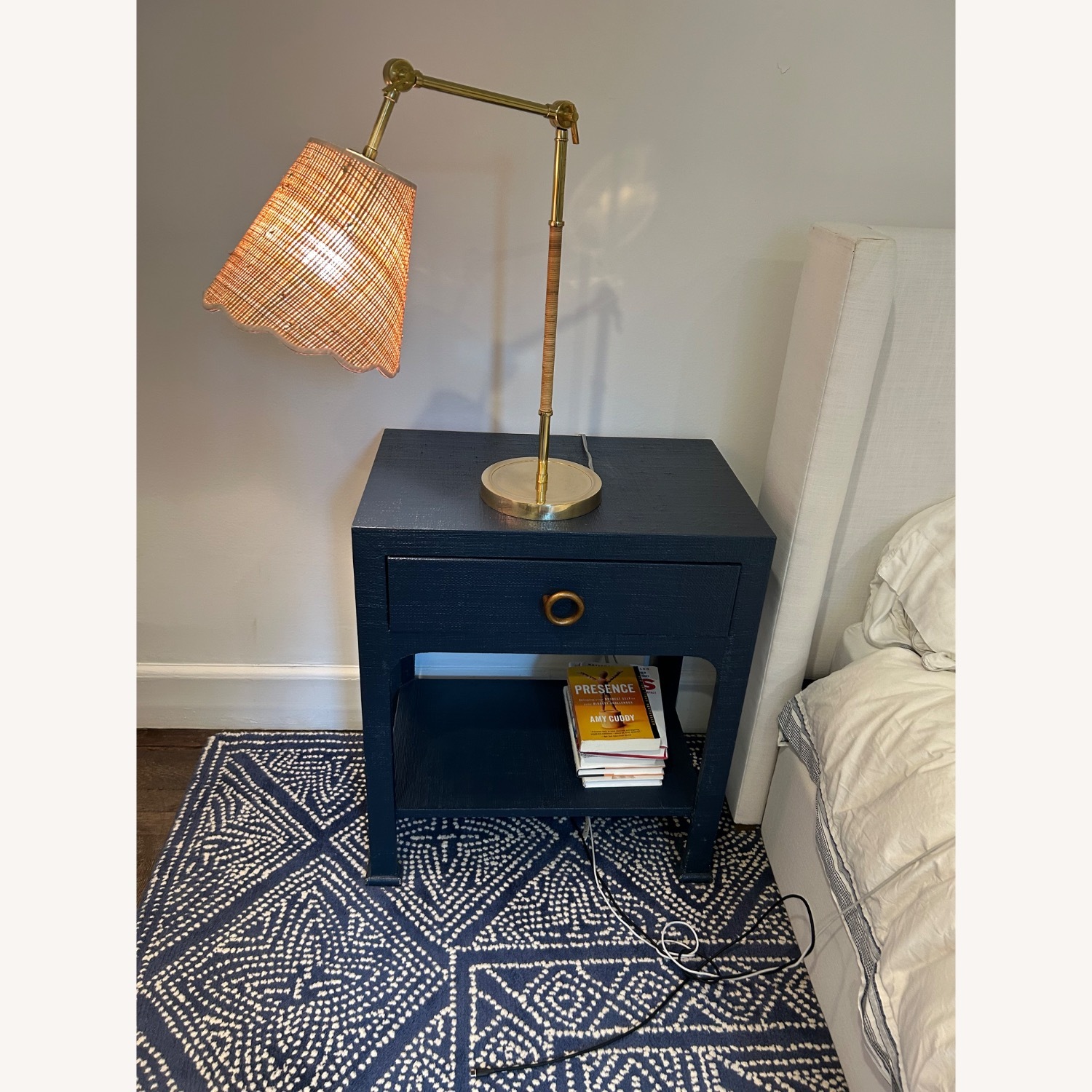 One King's Lane Kos 1-Drawer Raffia Nightstand - image-3