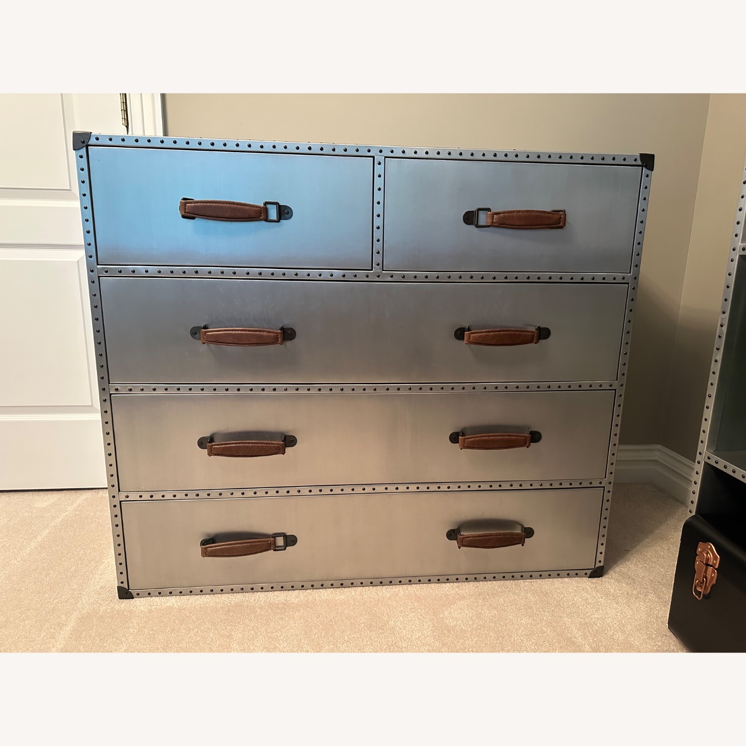 Restoration Hardware Riveted Aluminum Dresser - image-1