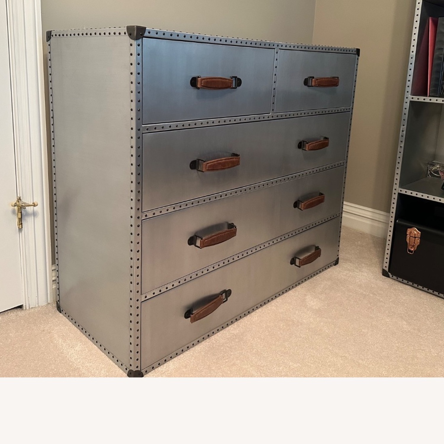 Restoration Hardware Riveted Aluminum Dresser - image-2